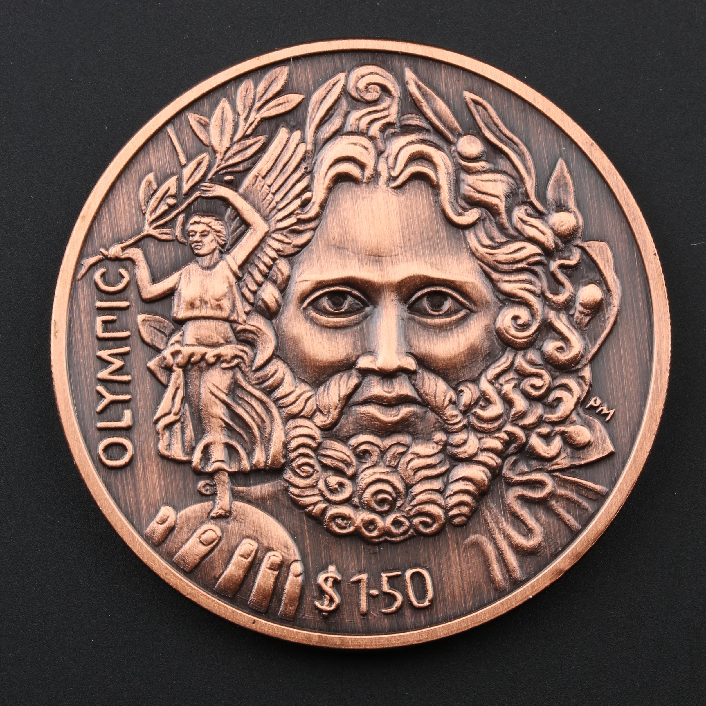 2013 British Virgin Islands Baron De Coubertin Commemorative Coin Set