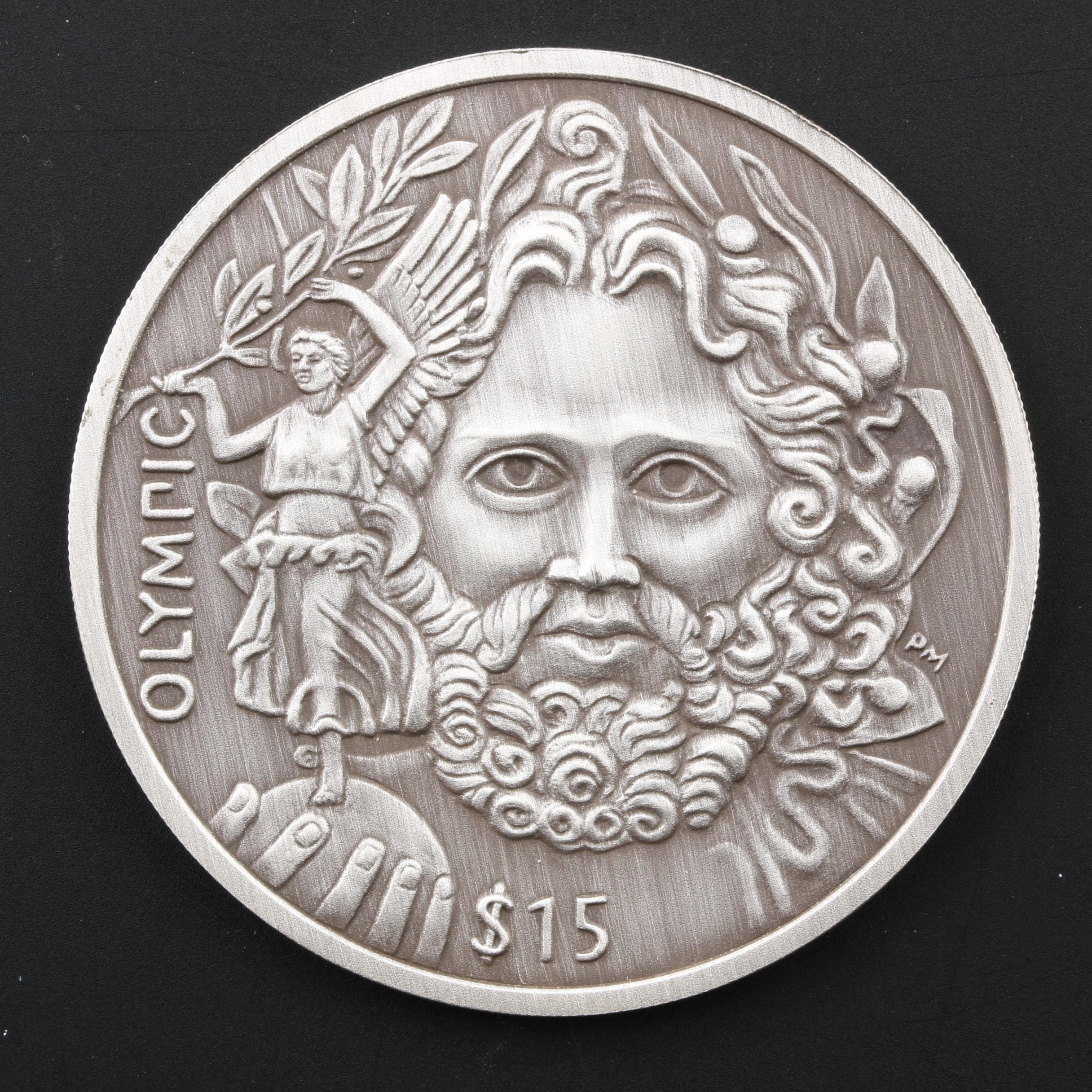 2013 British Virgin Islands Baron De Coubertin Commemorative Coin Set