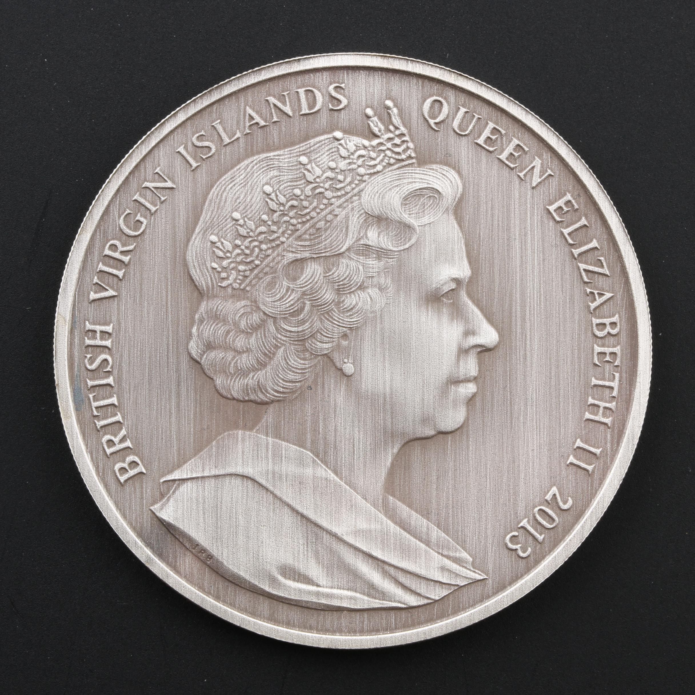 2013 British Virgin Islands Baron De Coubertin Commemorative Coin Set