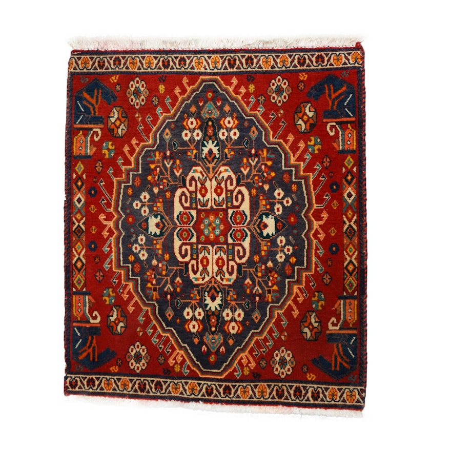 Hand-Knotted Persian Sanjabi Wool Vagireh Mat