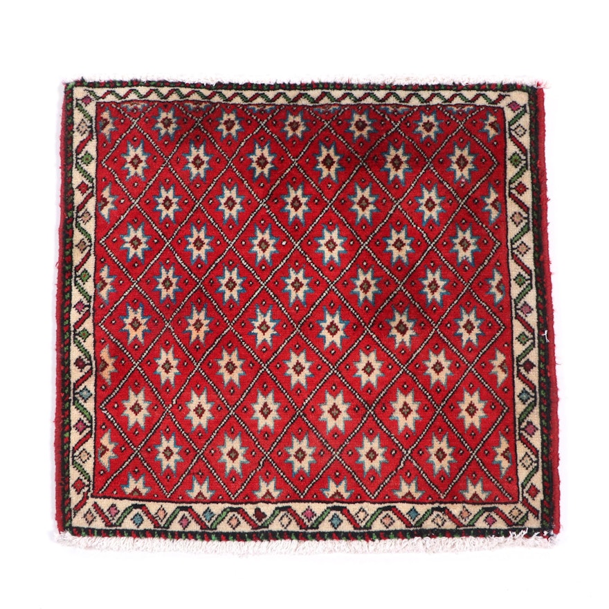 Hand-Knotted Persian Vagireh Wool Floor Mat