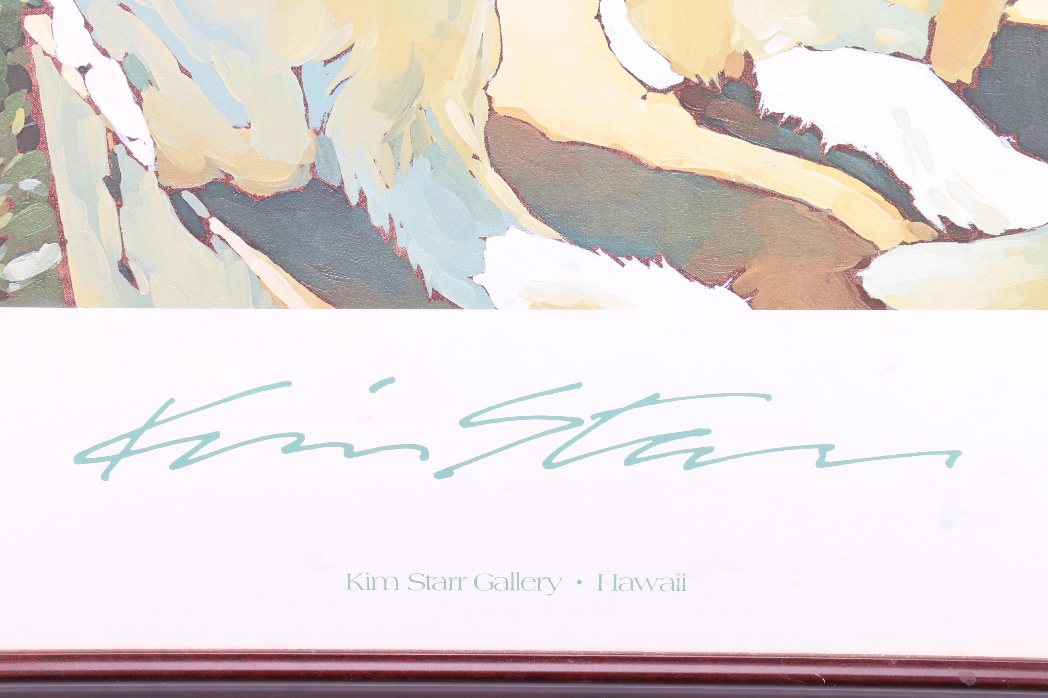 Offset Lithograph Advertising Poster for Kim Starr Gallery, Hawaii