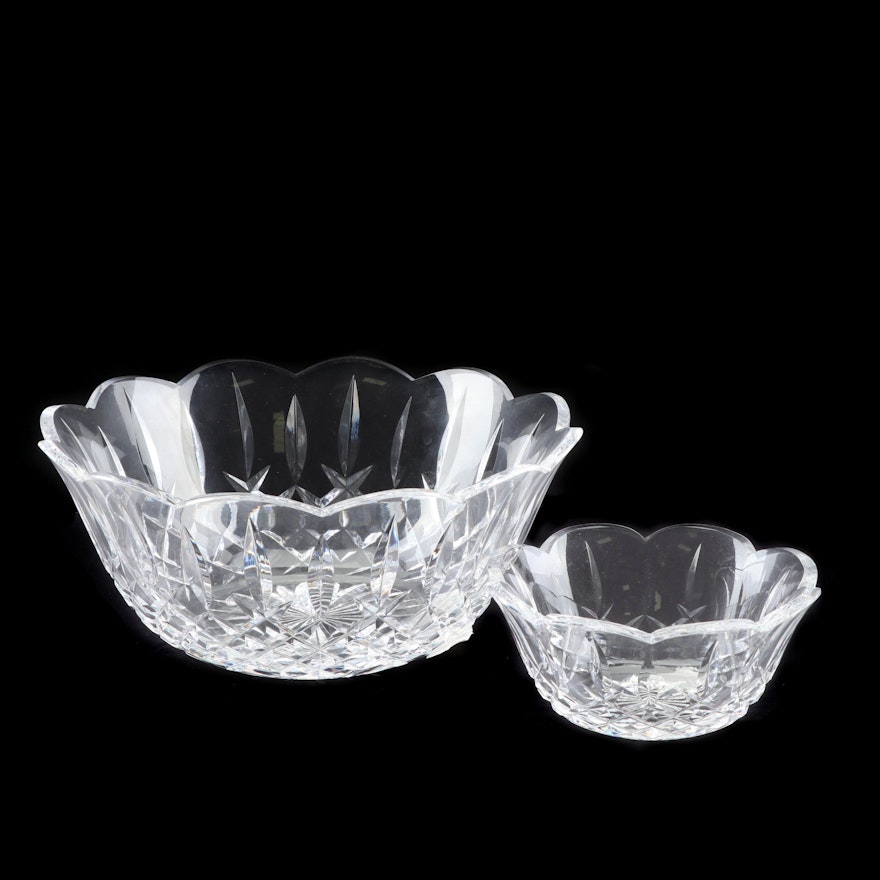 Waterford Crystal "Lismore" Scalloped Bowls