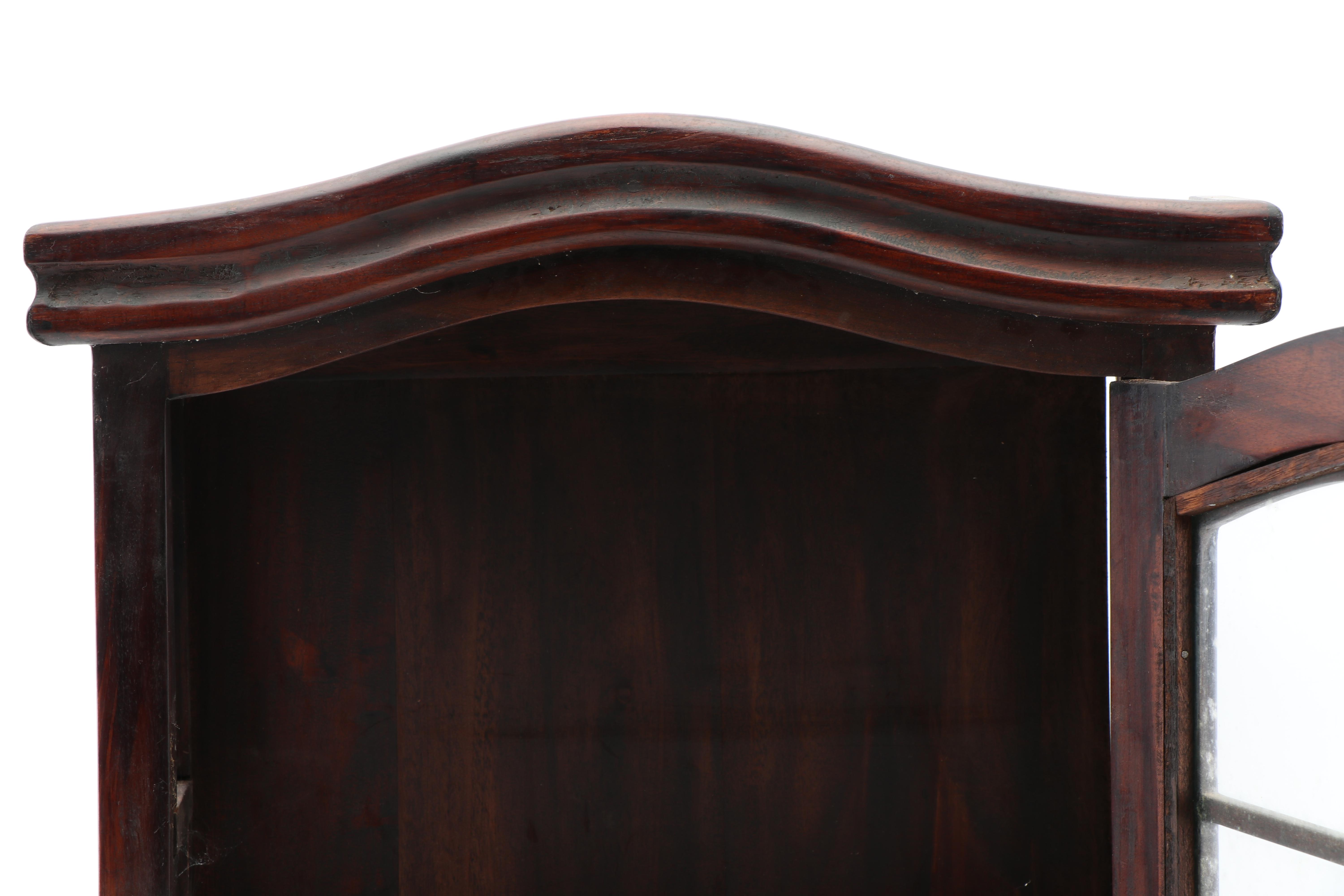 Walnut Wall Mount Trinket Cabinet, Late 20th Century