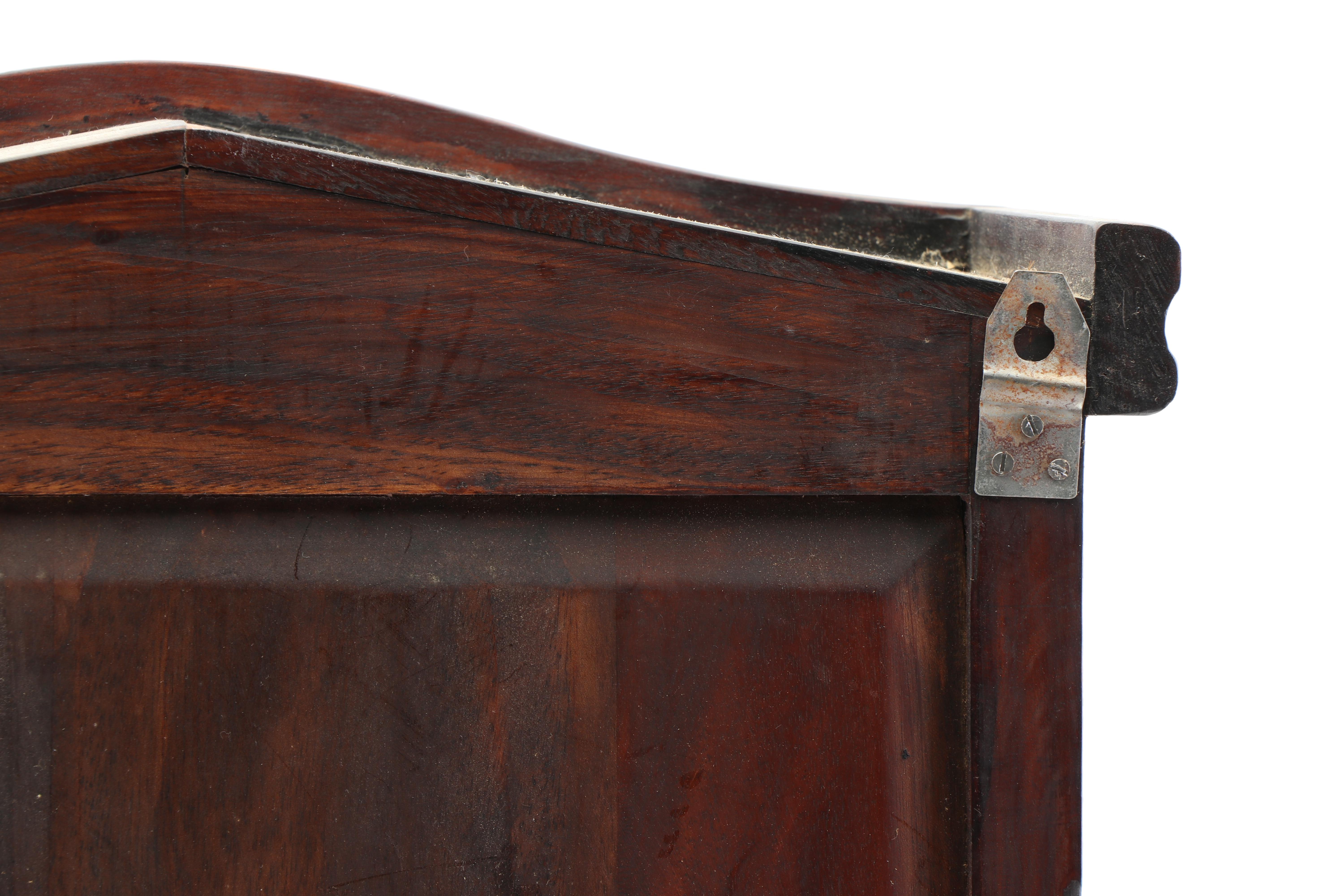 Walnut Wall Mount Trinket Cabinet, Late 20th Century