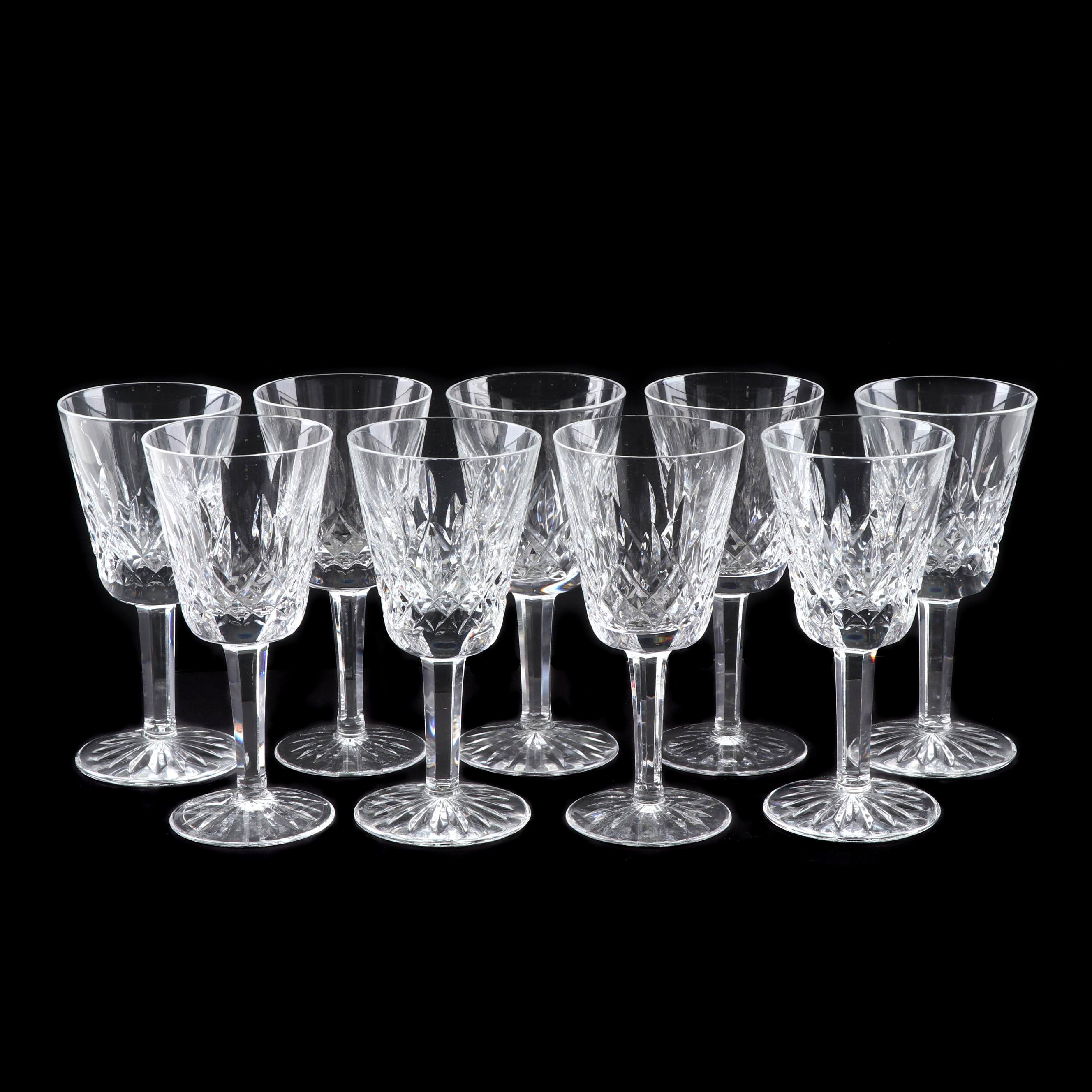 Waterford Crystal "Lismore" White Wine Glasses