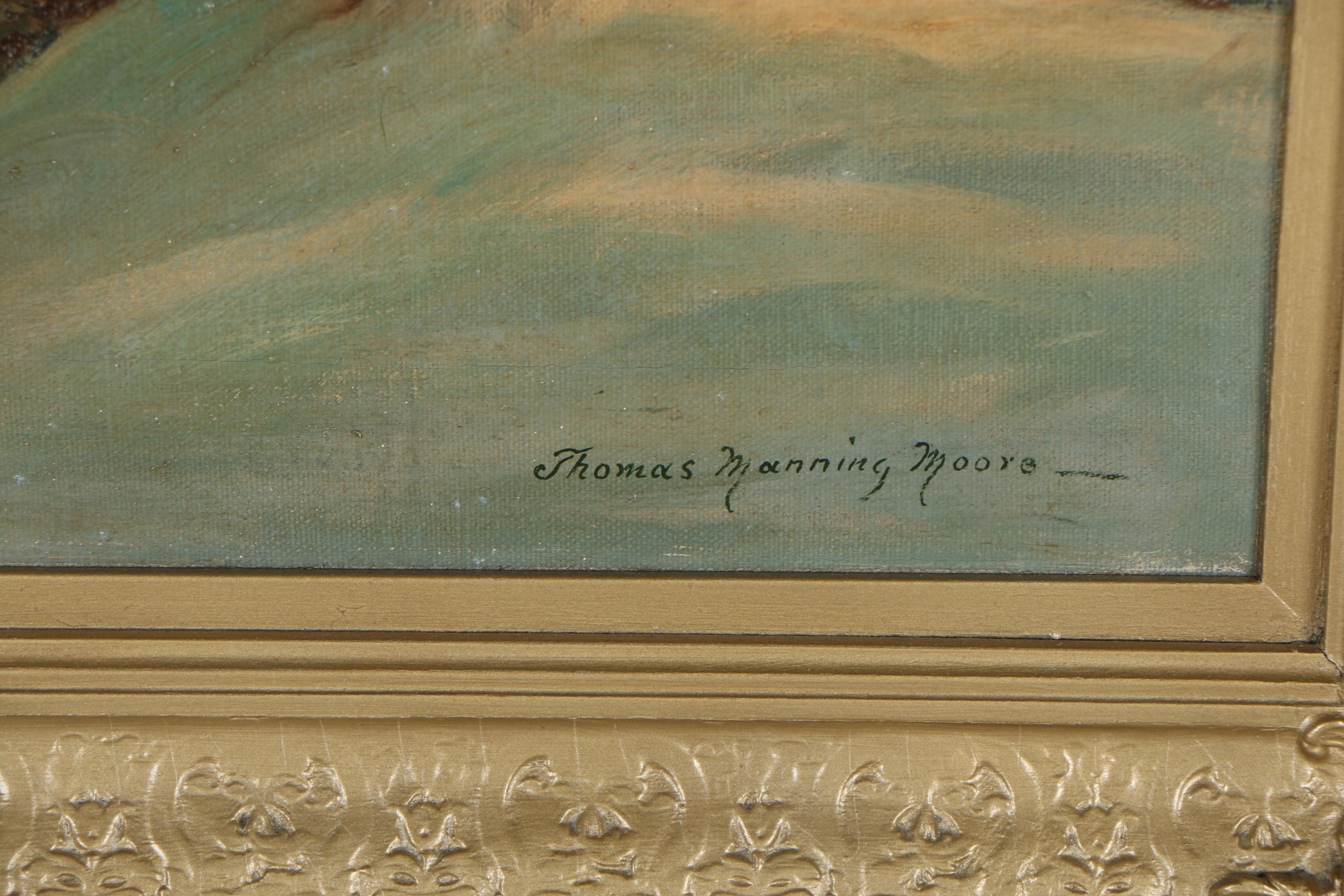 Thomas Manning Moore 1947 Oil Painting "Evening in the Valley"