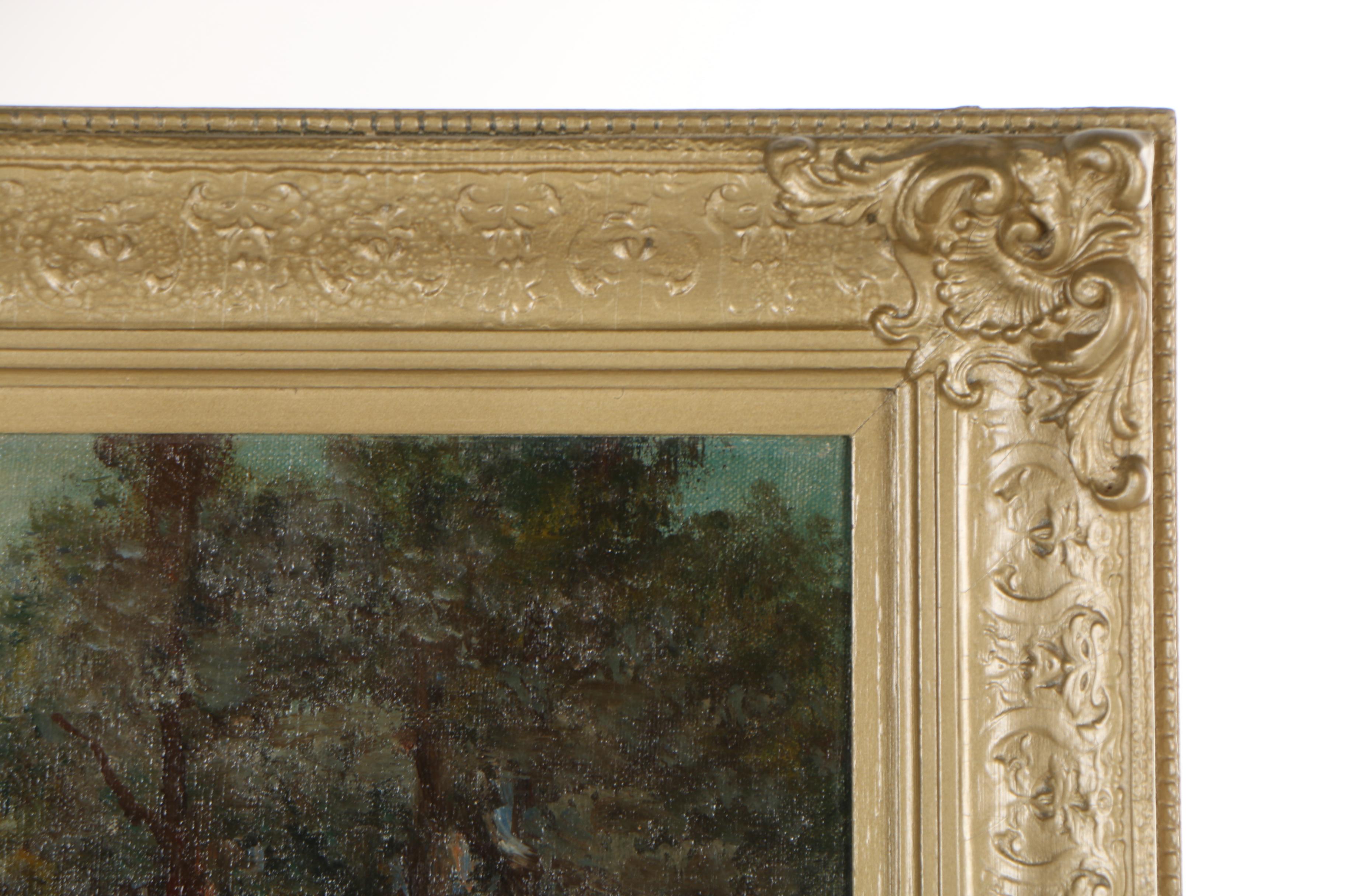 Thomas Manning Moore 1947 Oil Painting "Evening in the Valley"