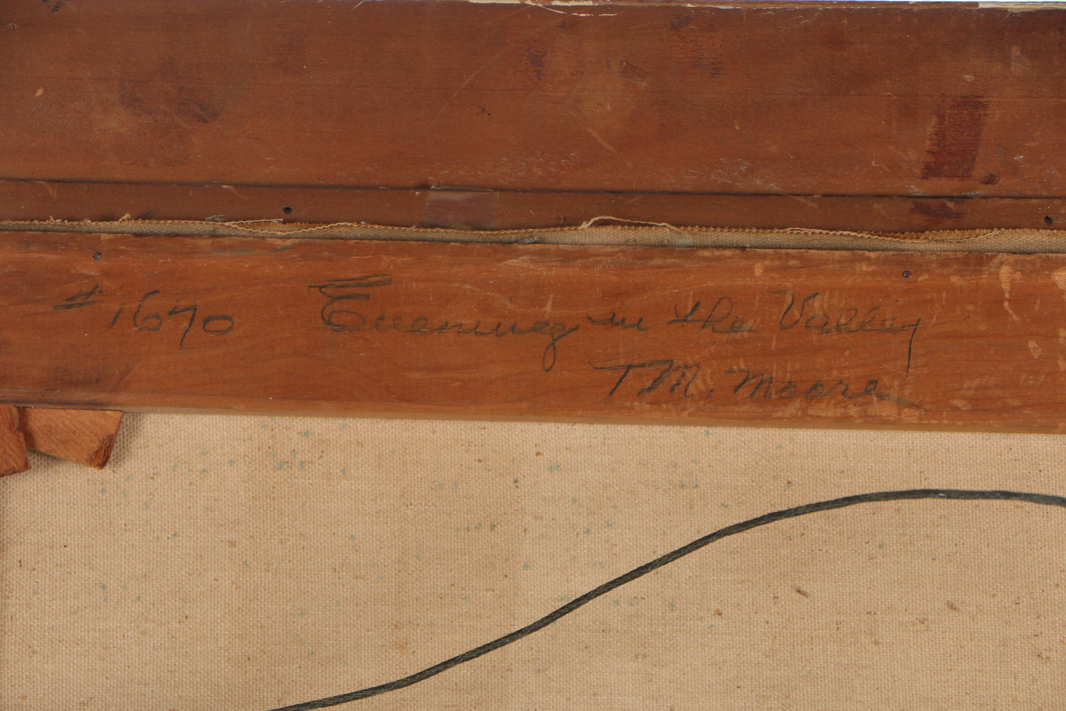 Thomas Manning Moore 1947 Oil Painting "Evening in the Valley"