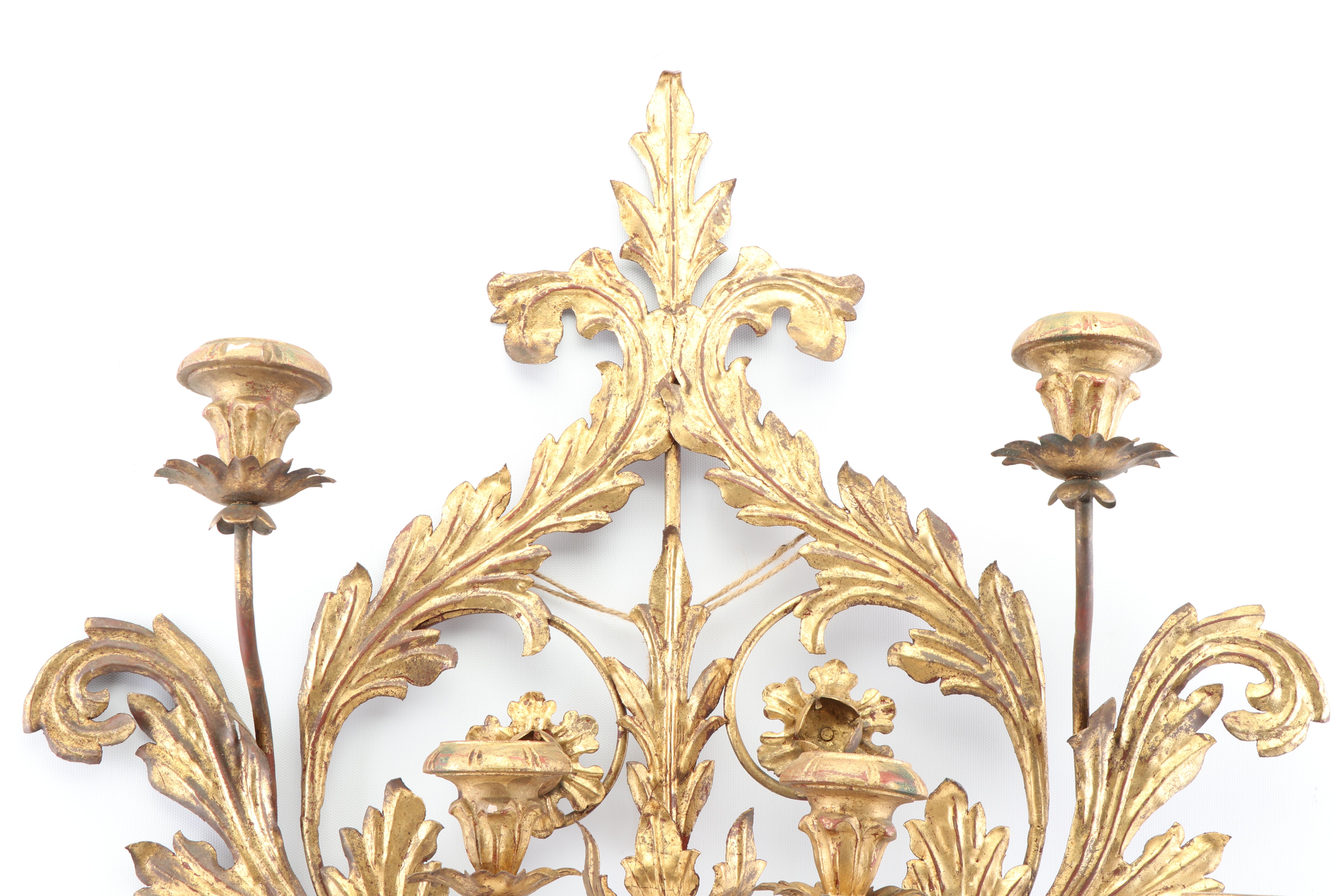 Italian Hollywood Regency Style Gilt Candle Sconce