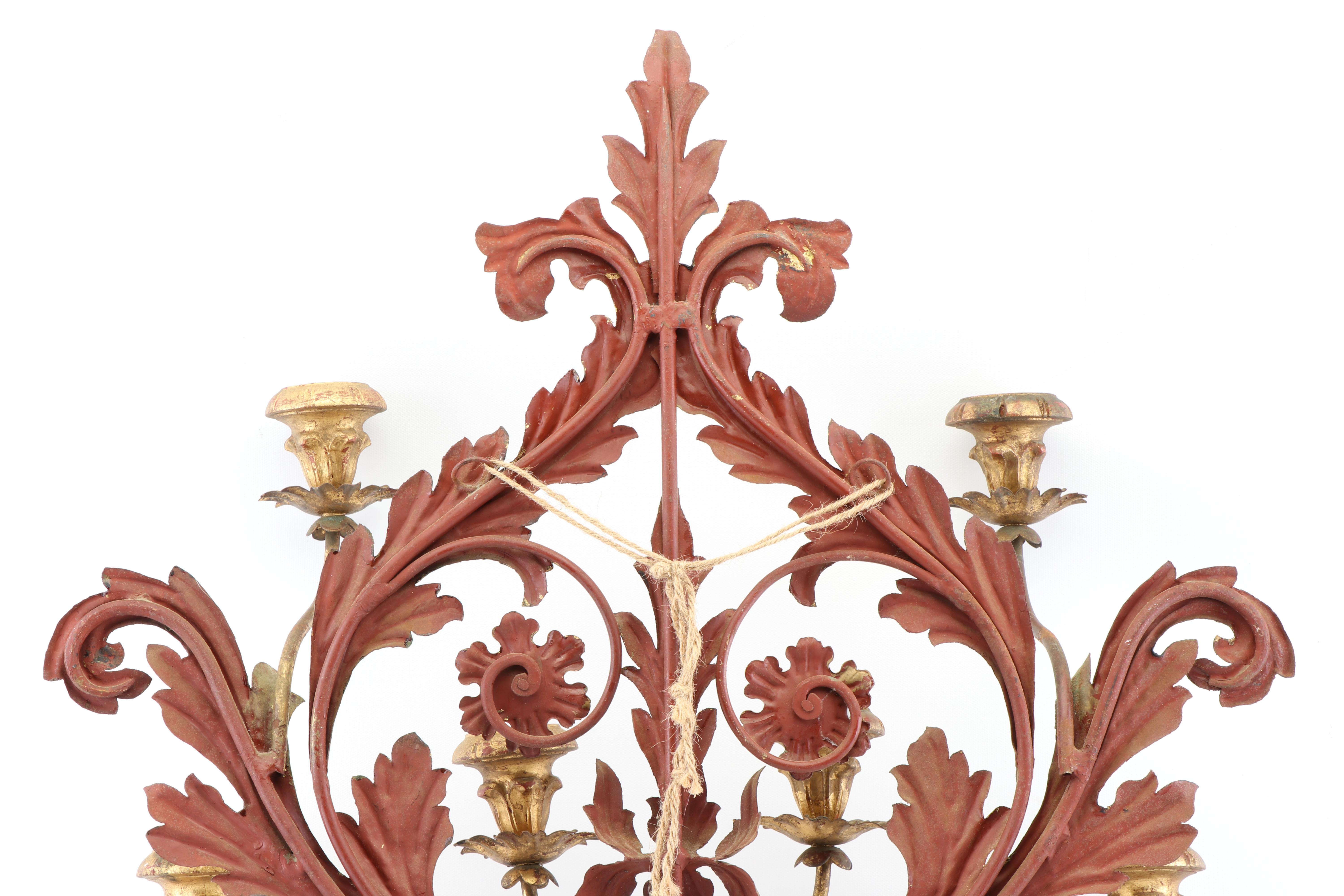 Italian Hollywood Regency Style Gilt Candle Sconce