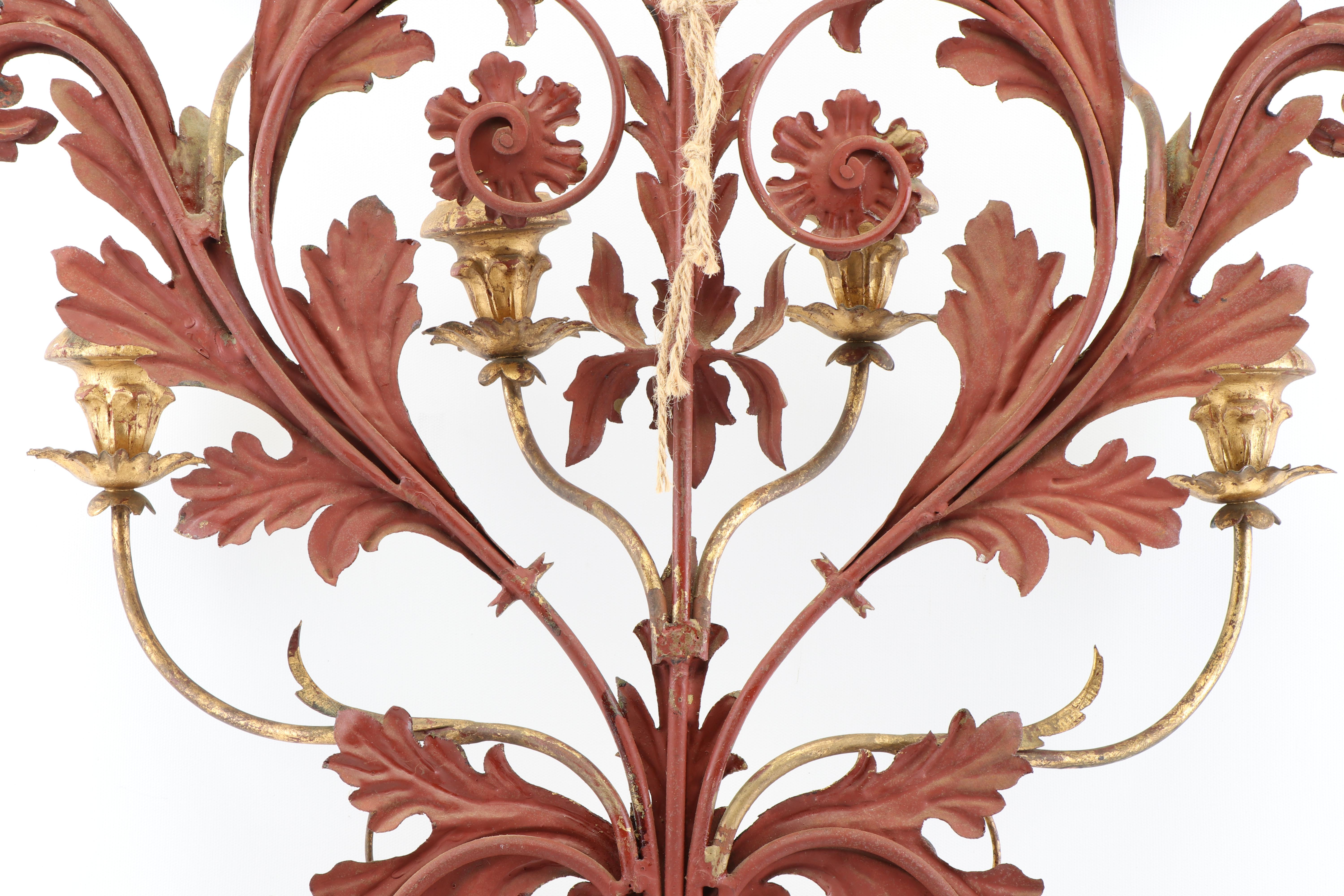 Italian Hollywood Regency Style Gilt Candle Sconce