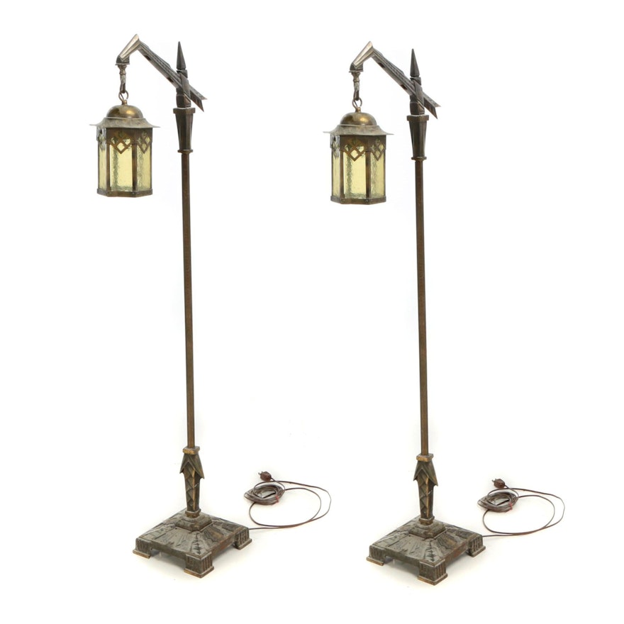 Art Deco Hanging Lantern Floor Lamps