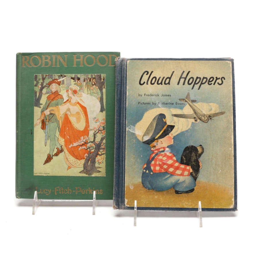 Vintage "Cloud Hoppers" and "Robin Hood" Children's Books