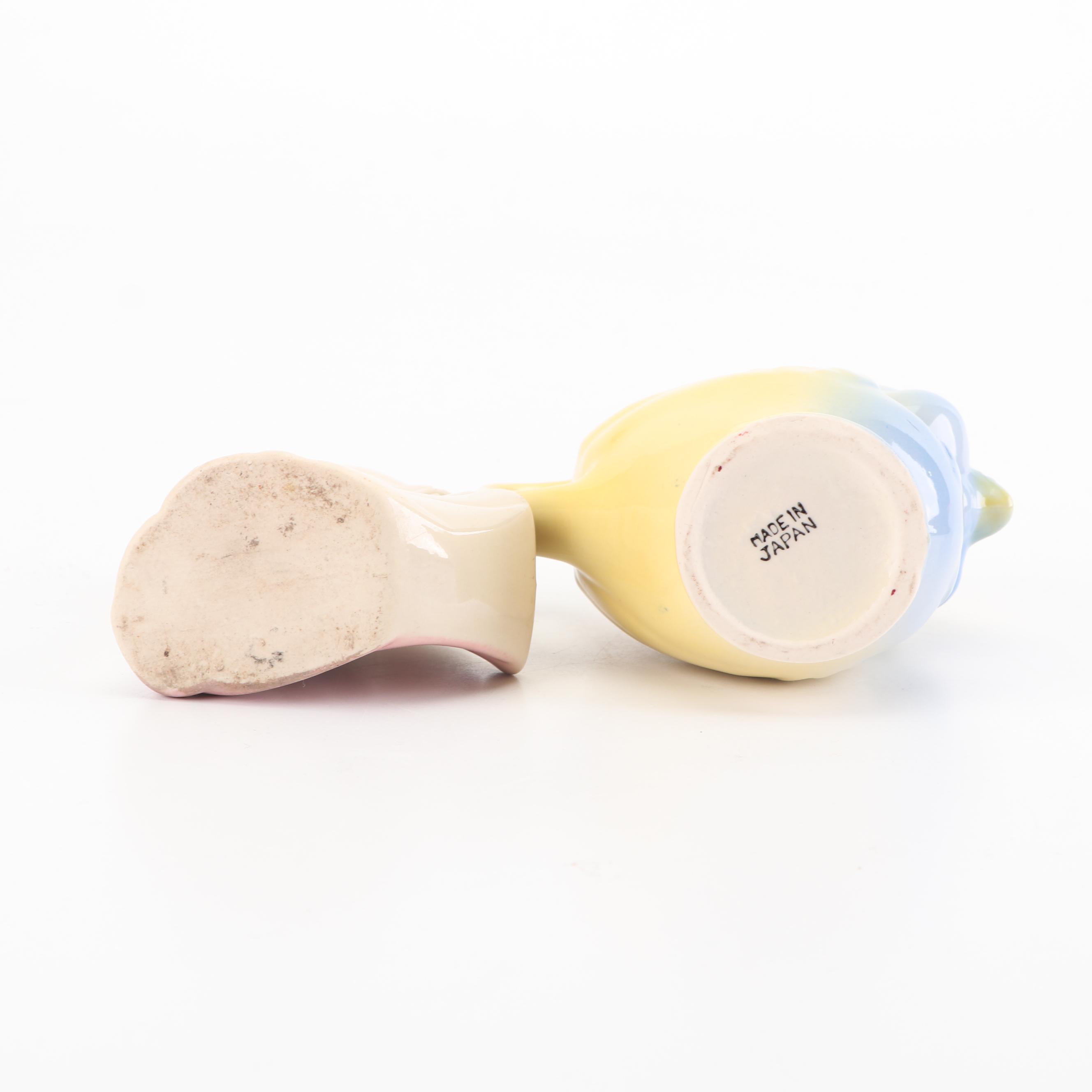 Ceramic Figural Planters and Creamer, Mid-Century