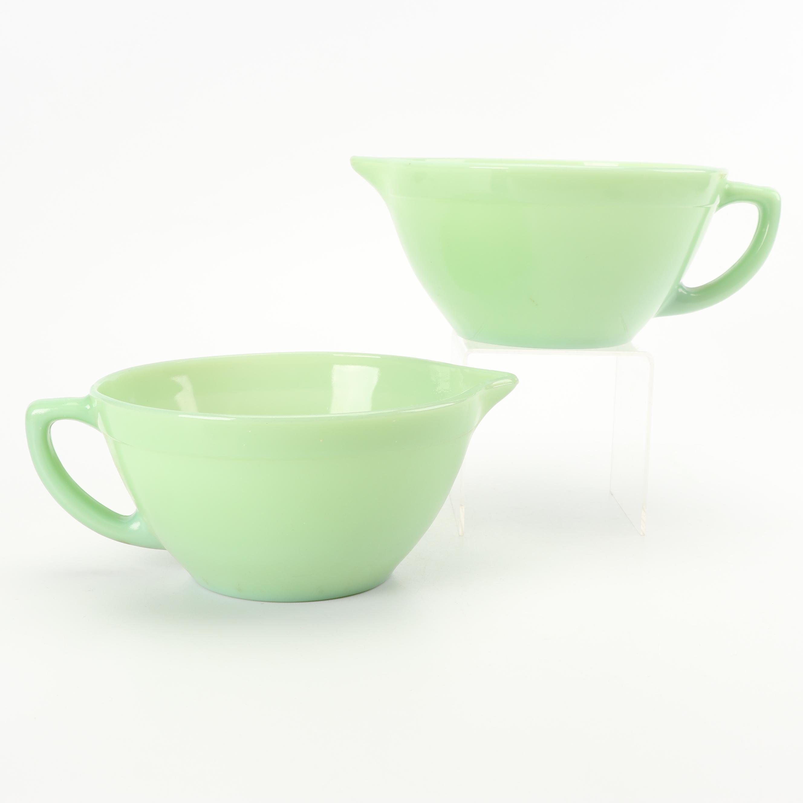 Vintage Anchor Hocking Fire-King "Jade Ite" Batter Bowls