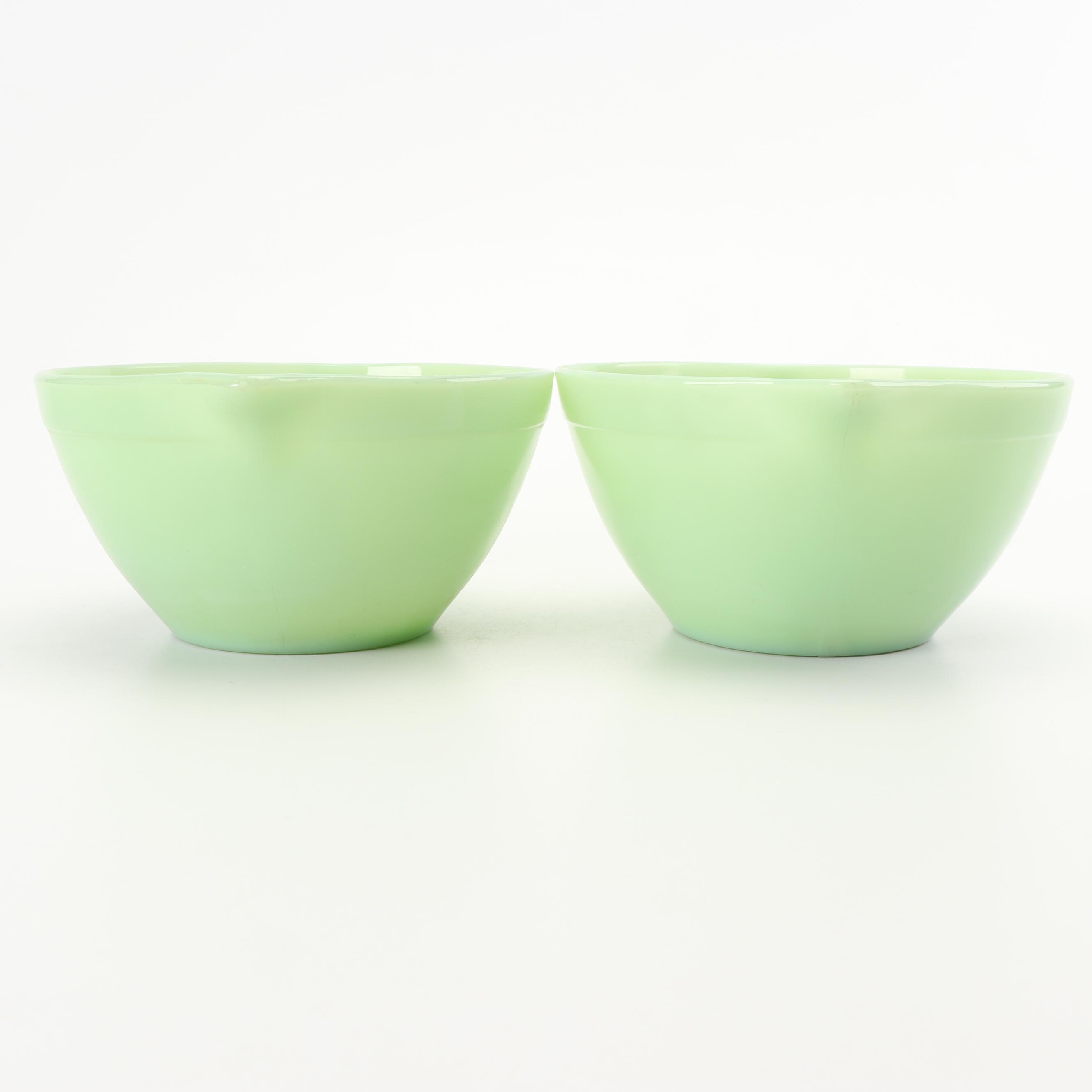 Vintage Anchor Hocking Fire-King "Jade Ite" Batter Bowls