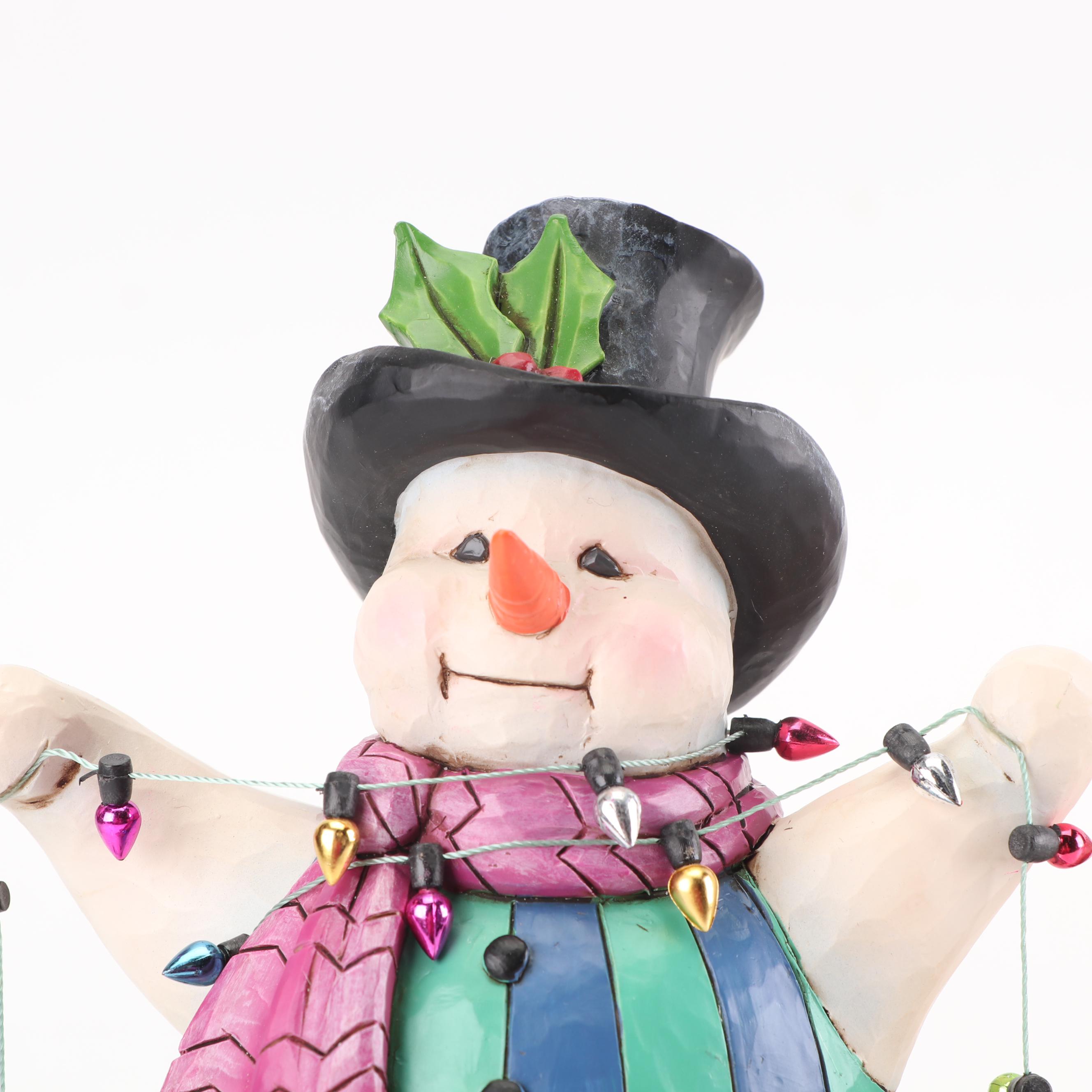 Jim Shore "Share the Spirit" and "Light Up the Holidays" Figurines, 21st Century