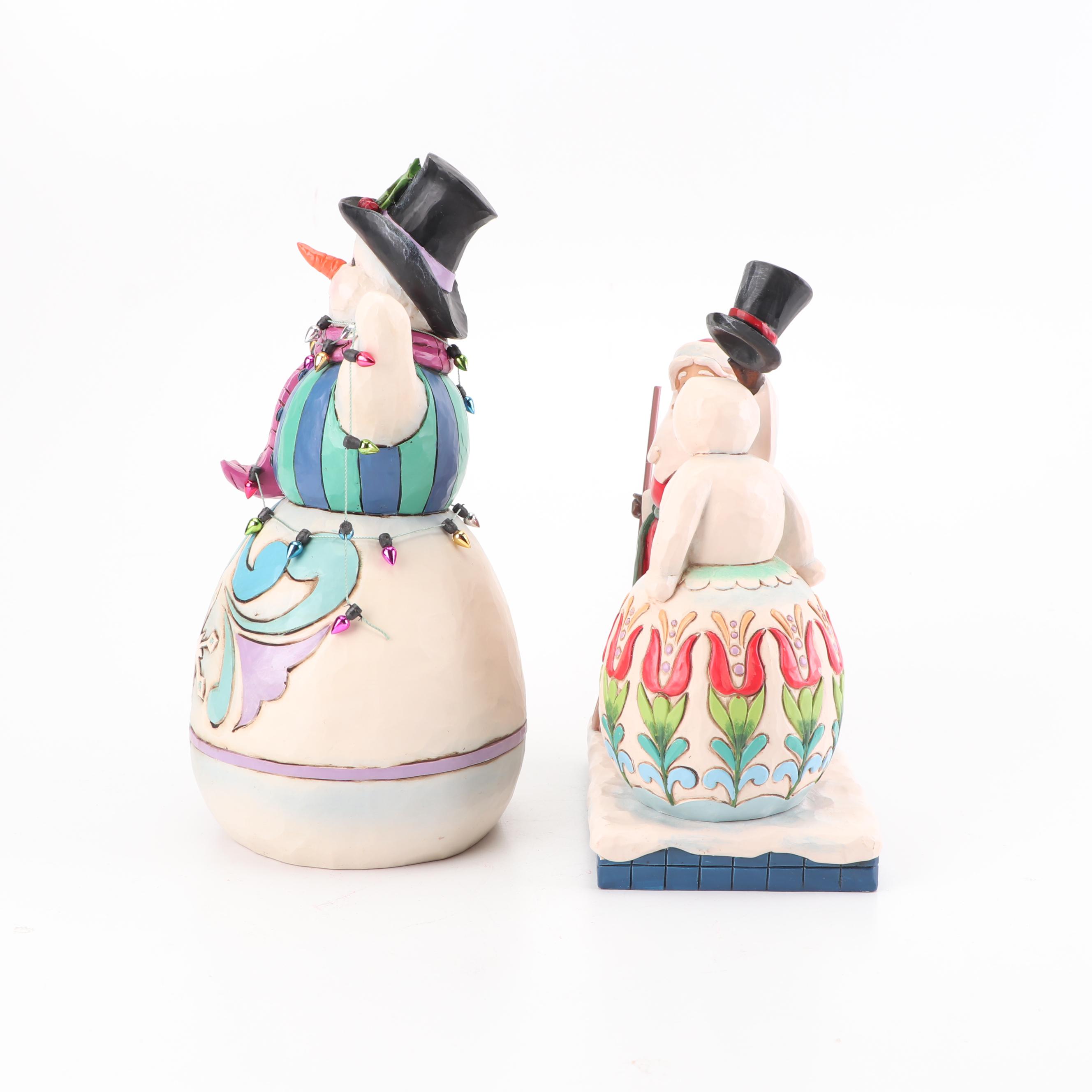 Jim Shore "Share the Spirit" and "Light Up the Holidays" Figurines, 21st Century