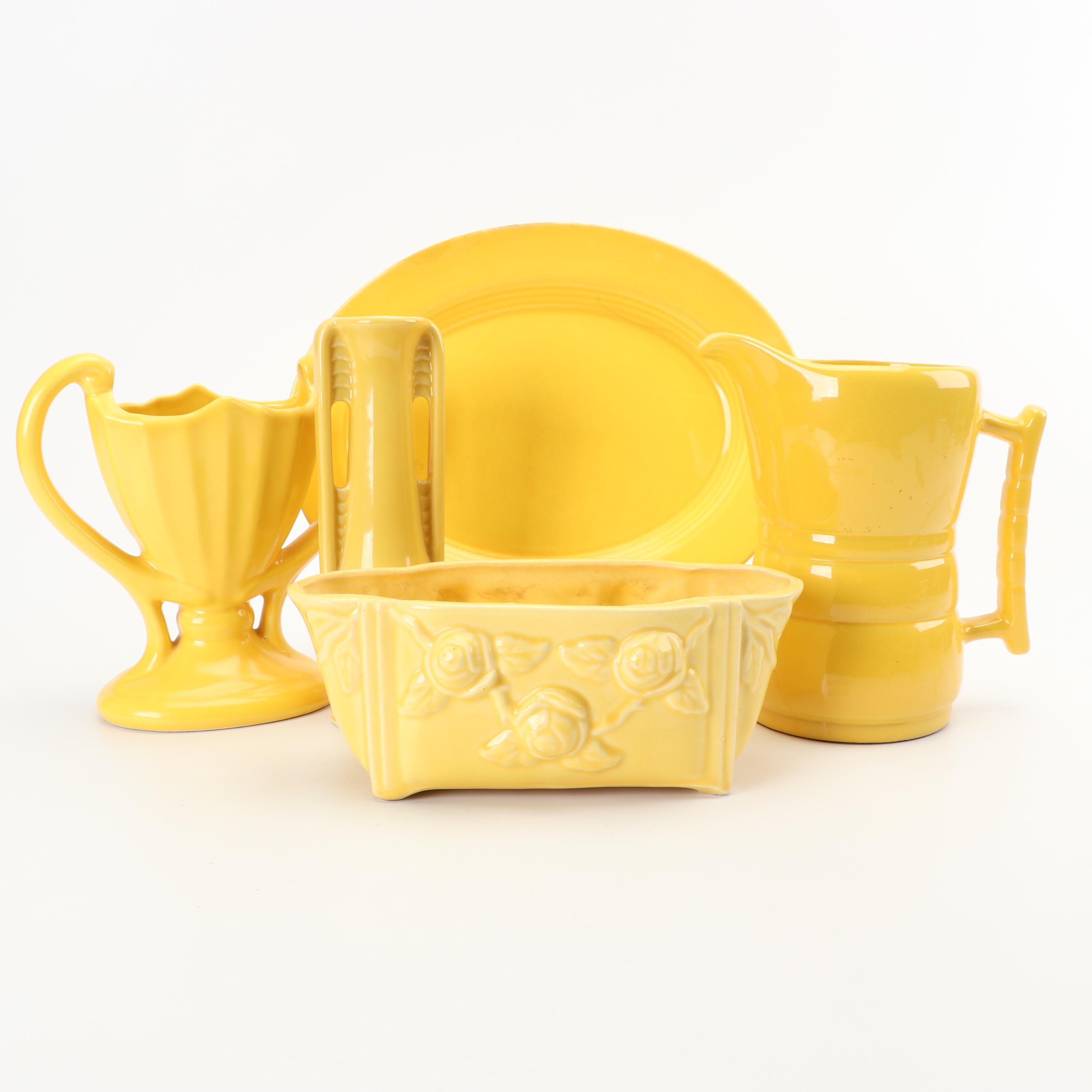 Frankoma, Shawnee, Camark and Other Yellow Ceramic Pottery