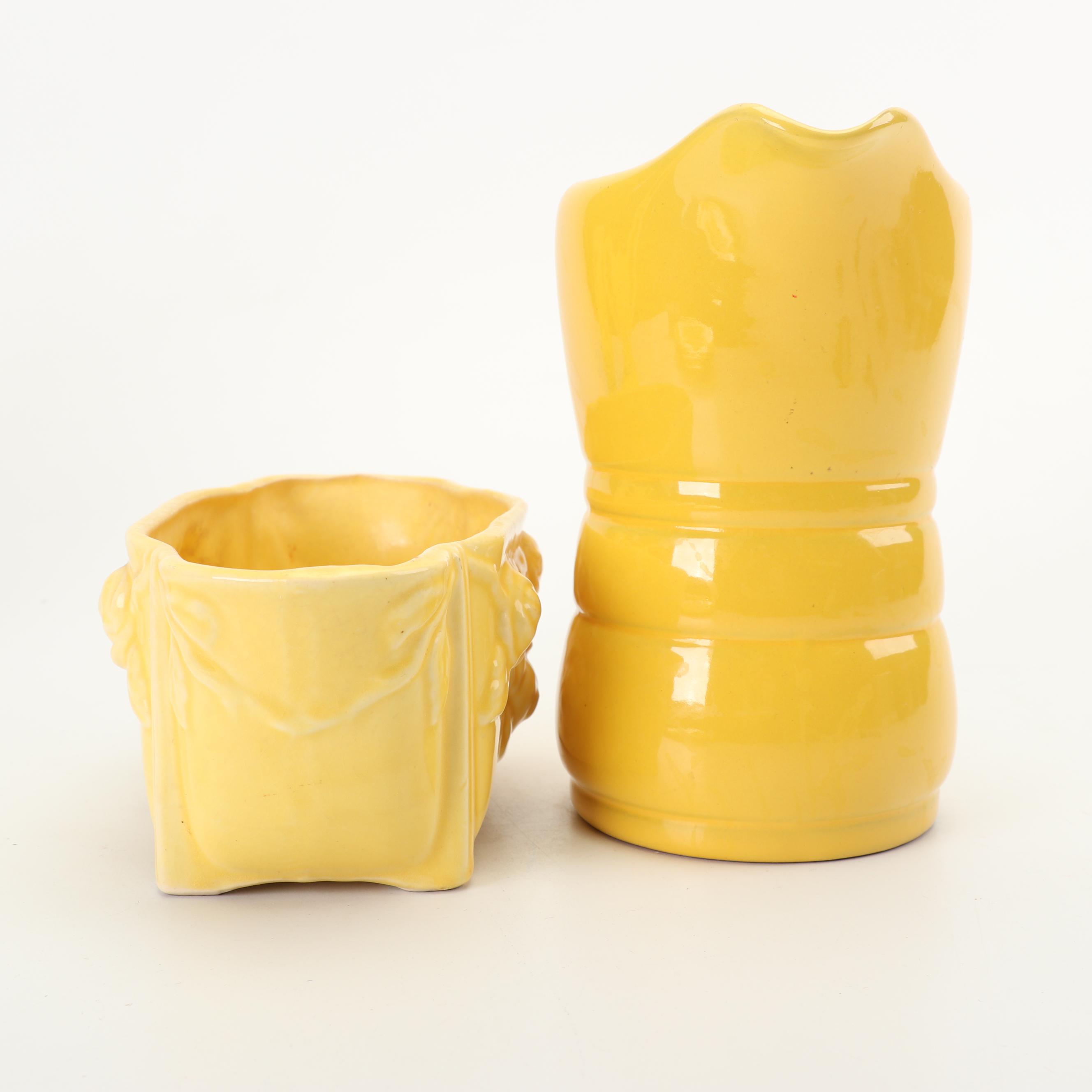 Frankoma, Shawnee, Camark and Other Yellow Ceramic Pottery