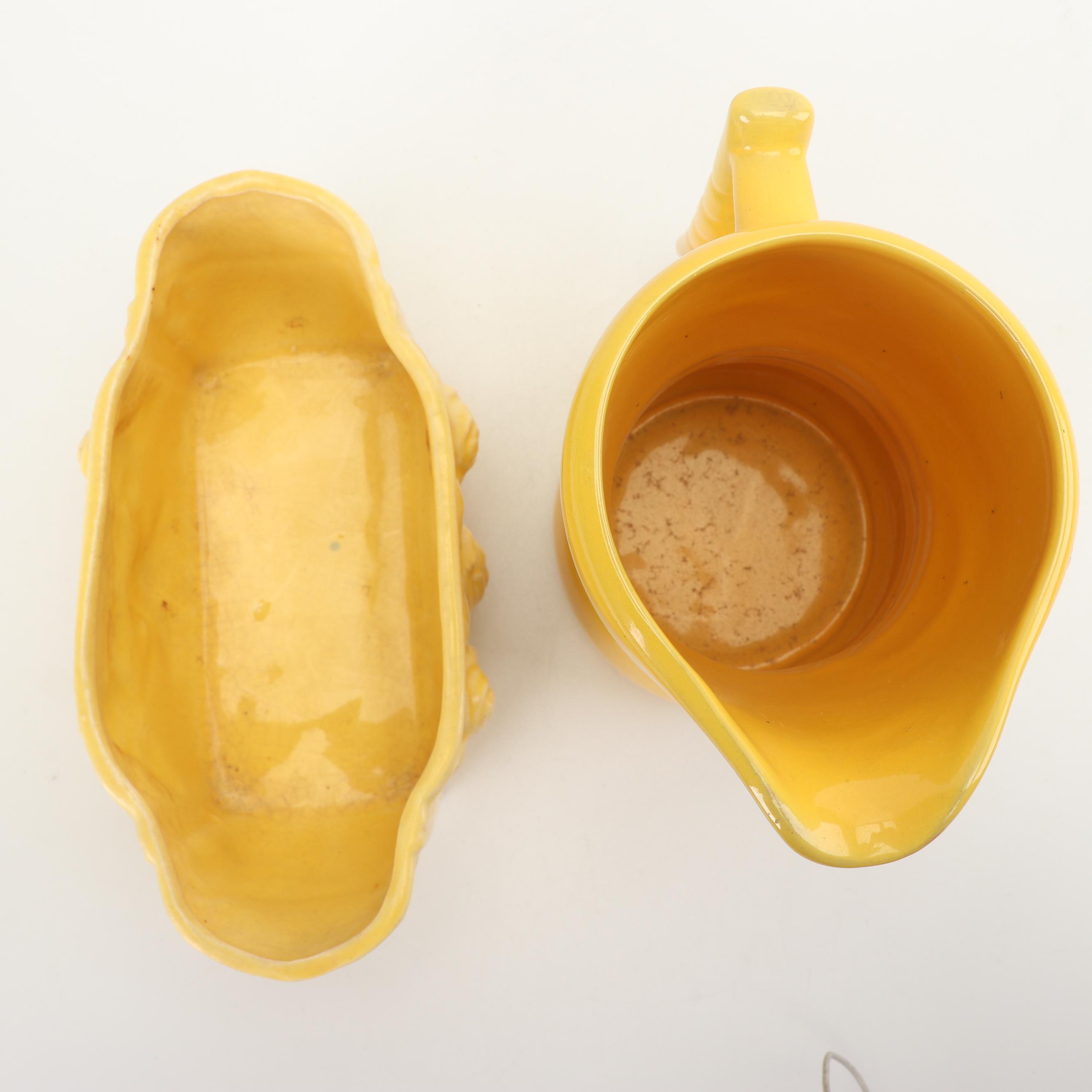 Frankoma, Shawnee, Camark and Other Yellow Ceramic Pottery