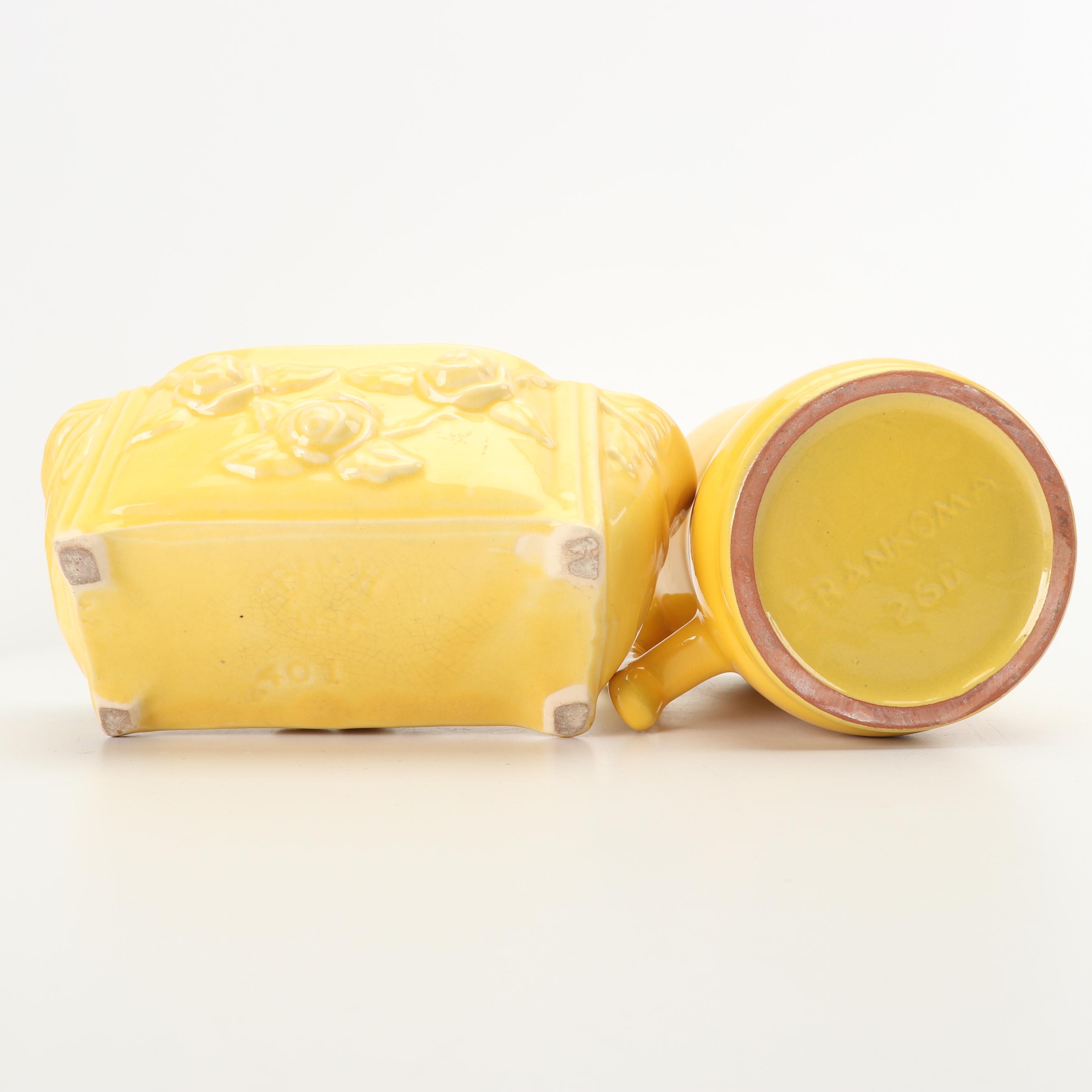 Frankoma, Shawnee, Camark and Other Yellow Ceramic Pottery