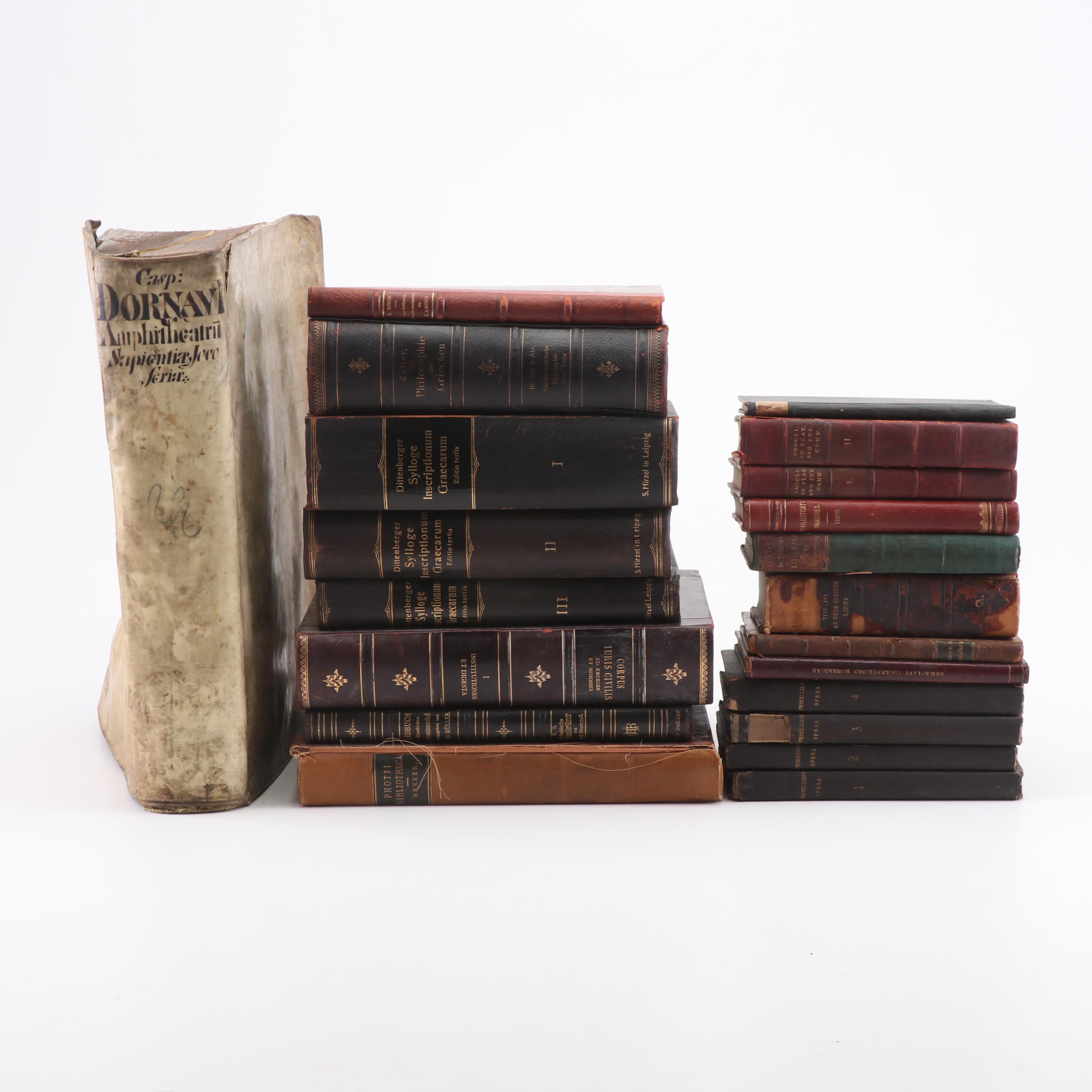 1619 Caspar Dornau Anthology in Latin and German with Other Antique Books