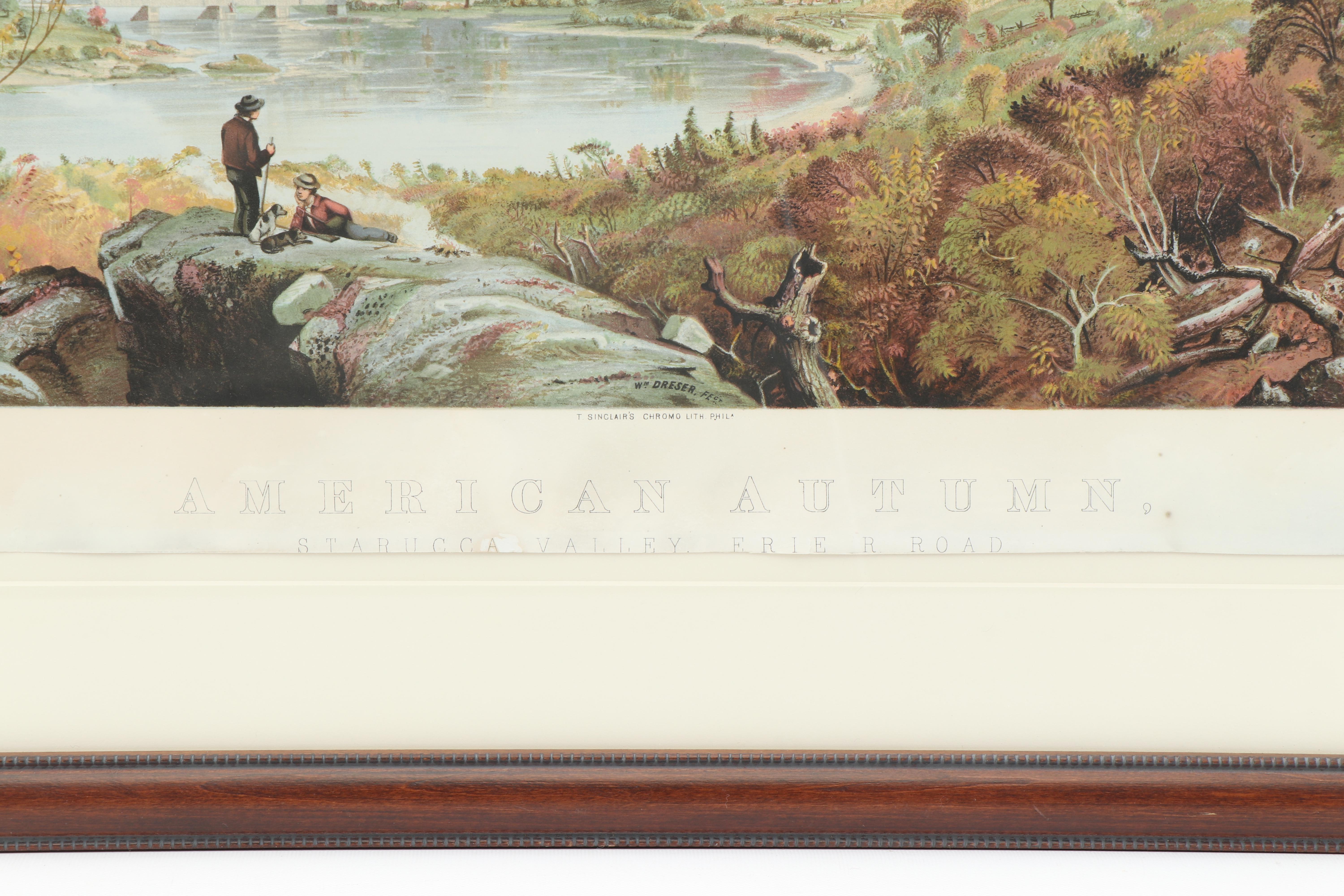 William Dresser Chromolithograph after Jasper Francis Cropsey  "American Autumn"