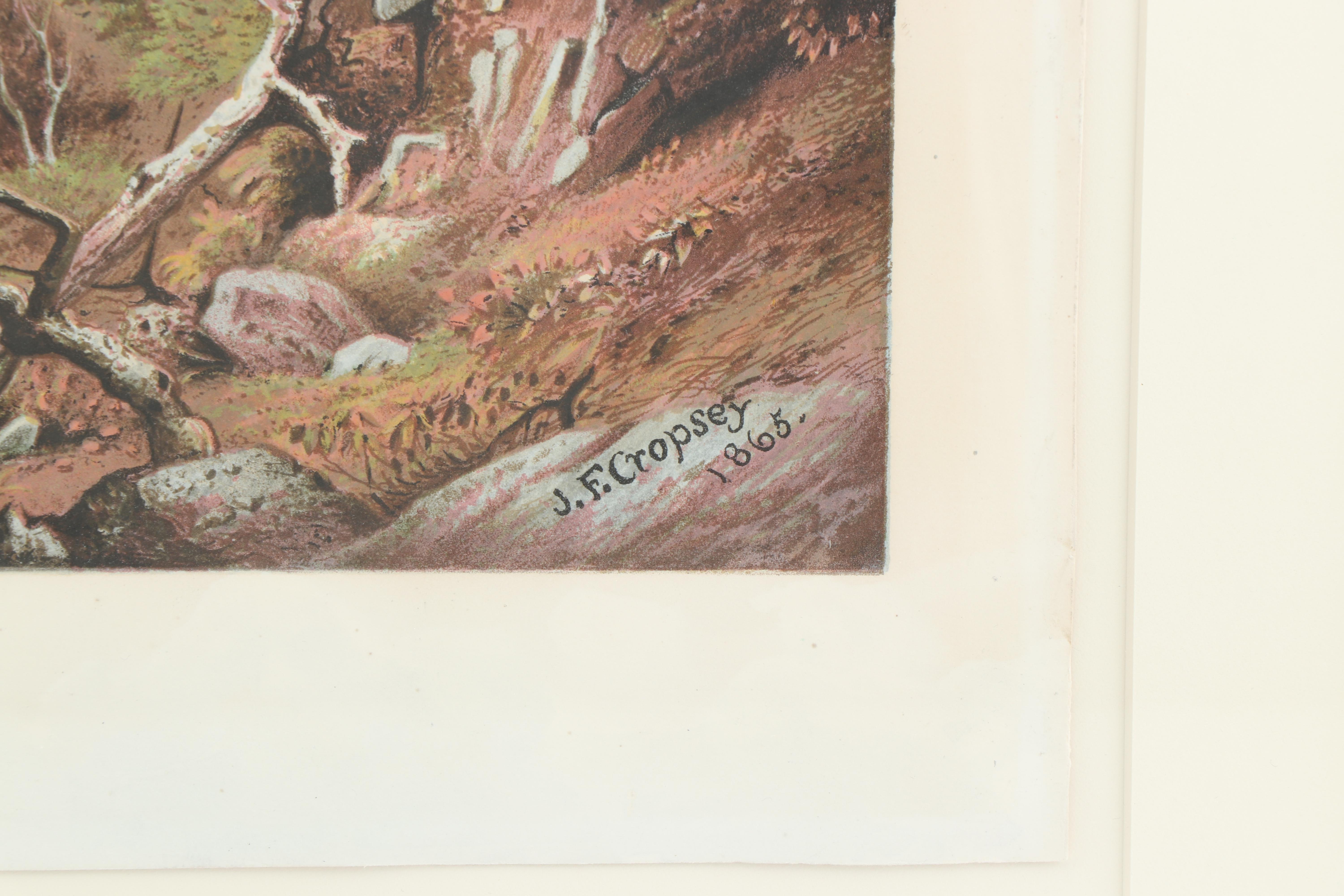 William Dresser Chromolithograph after Jasper Francis Cropsey  "American Autumn"