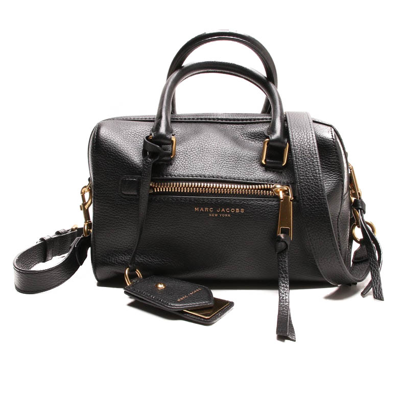 Marc Jacobs Small Bauletto Black Leather Satchel