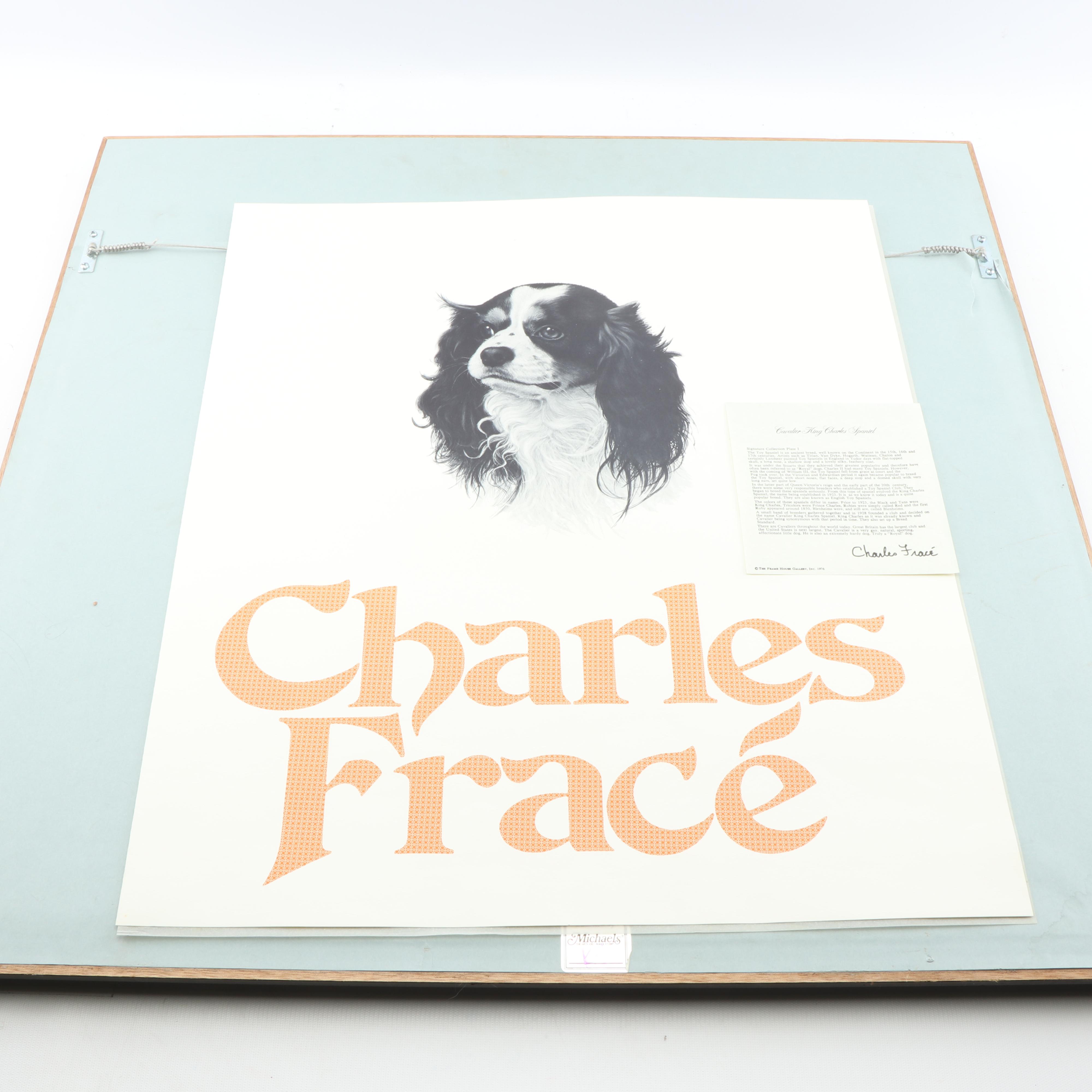 Charles Frace Offset Lithograph "Cavalier King Charles Spaniel"