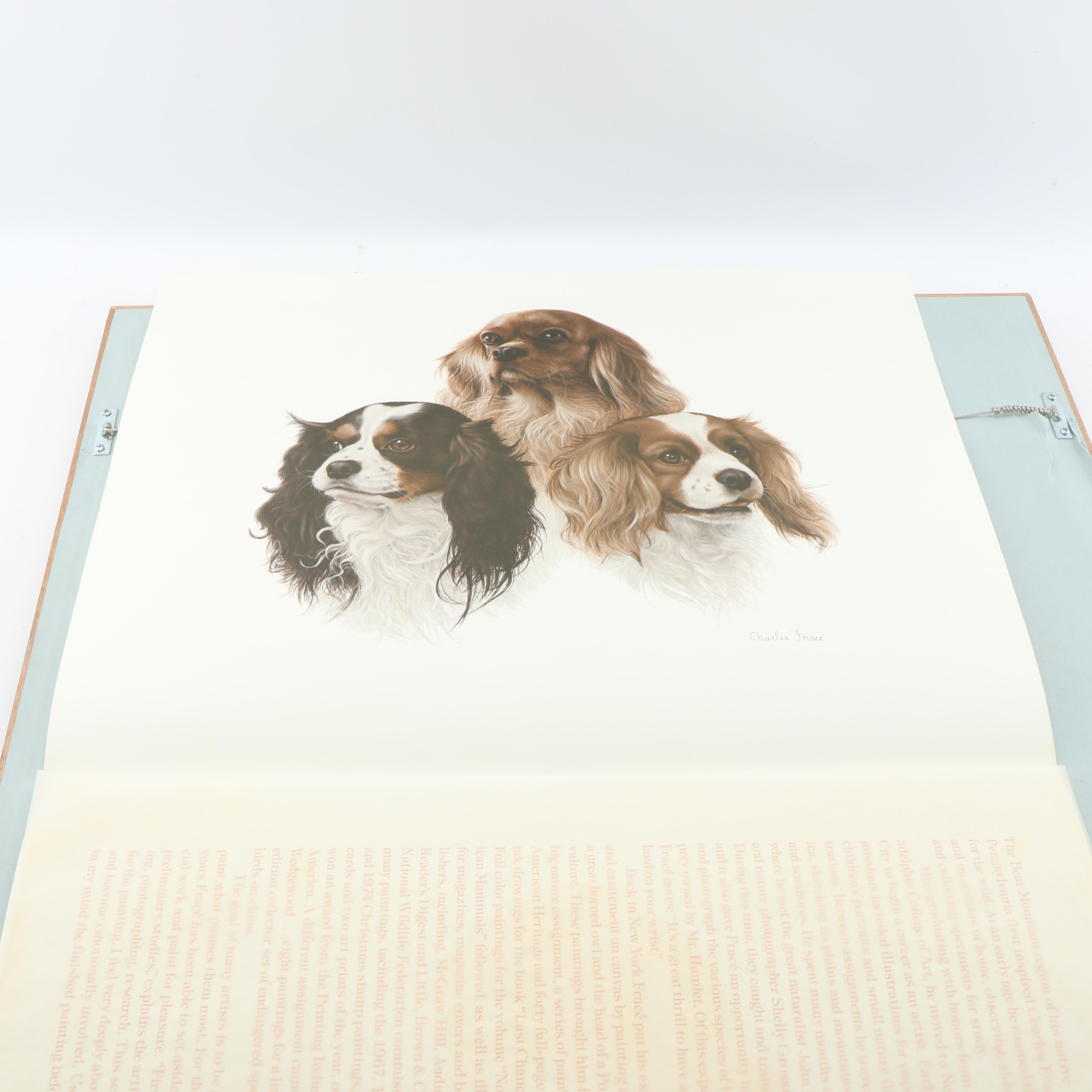 Charles Frace Offset Lithograph "Cavalier King Charles Spaniel"