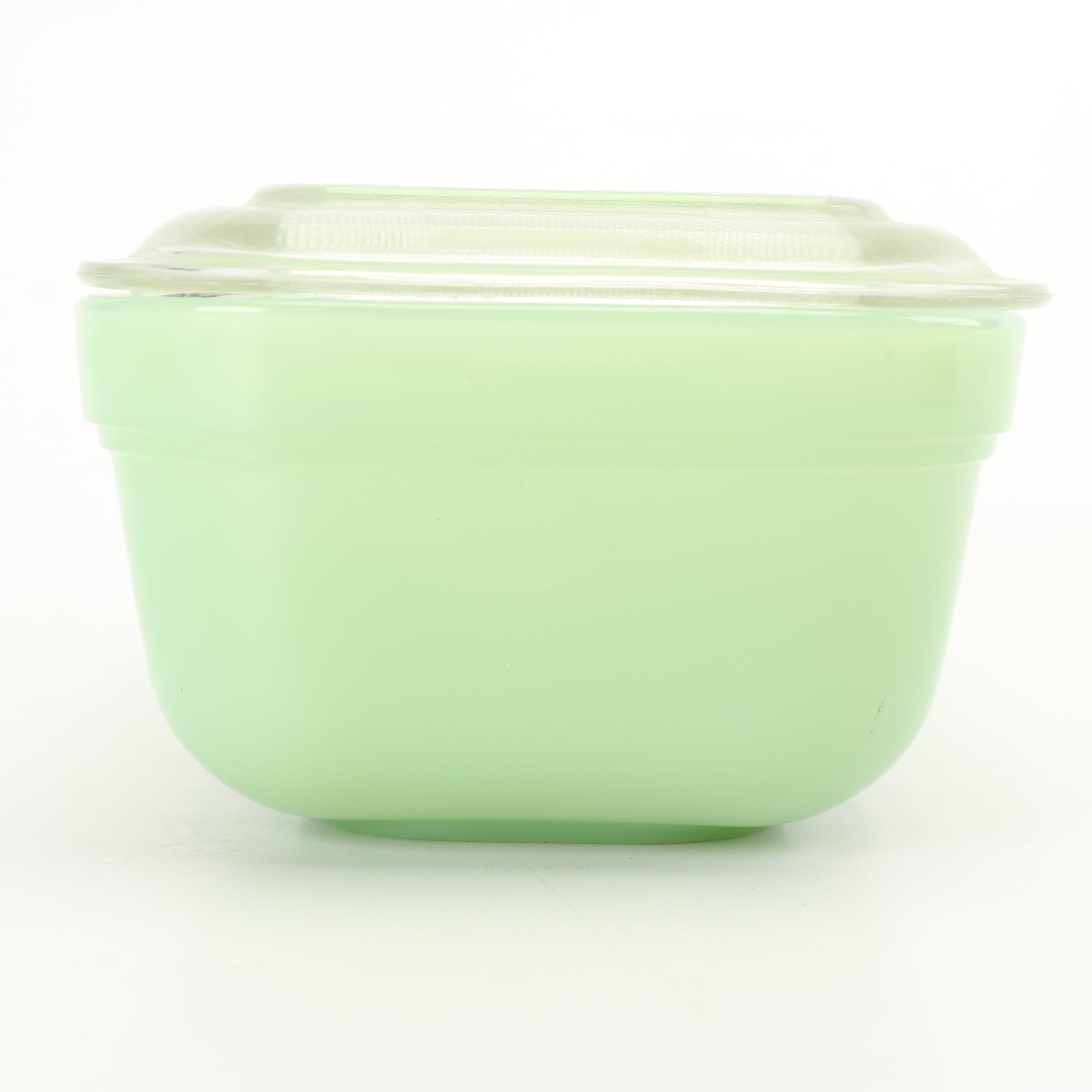 Vintage Anchor Hocking Fire-King "Jade Ite" Refrigerator Dishes