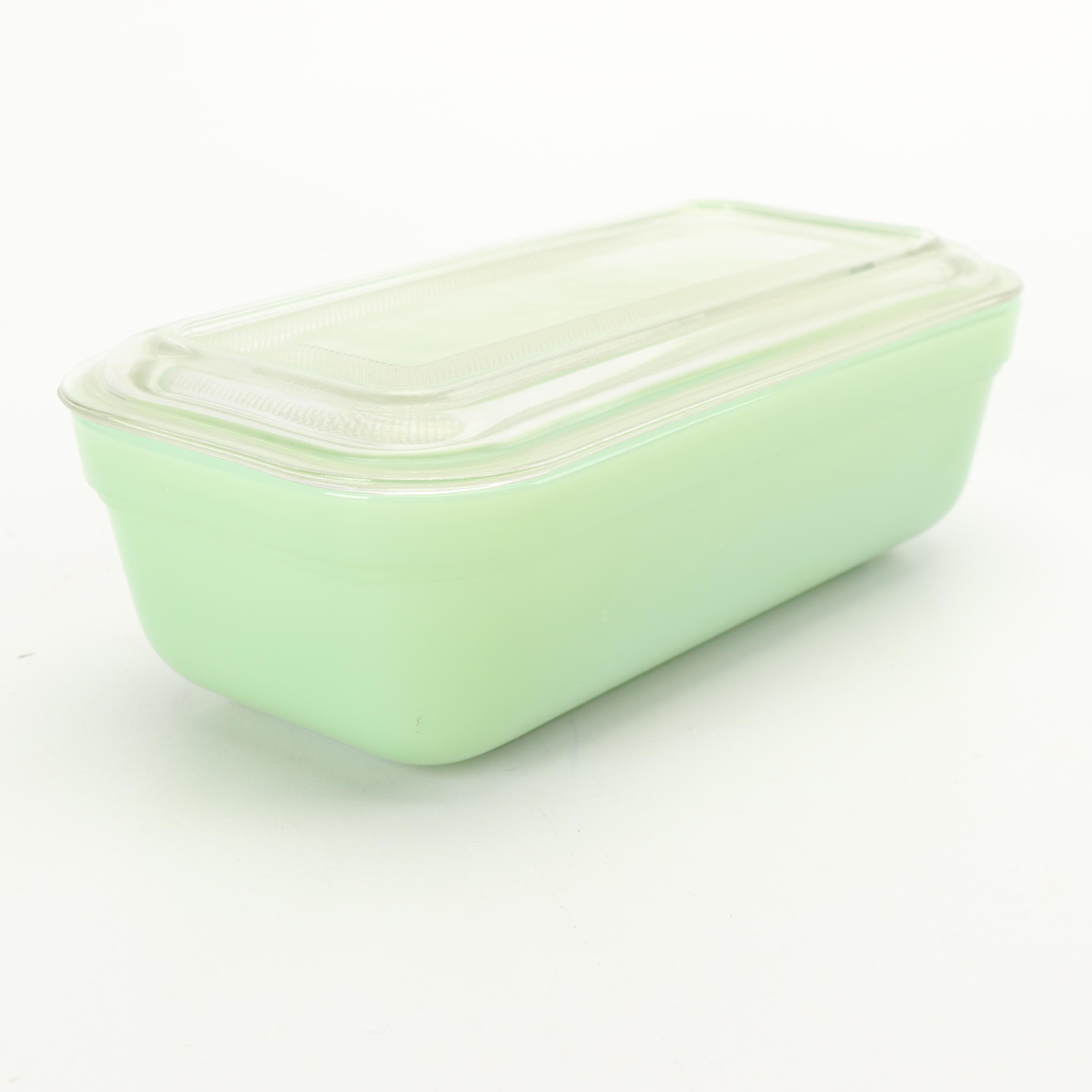 Vintage Anchor Hocking Fire-King "Jade Ite" Refrigerator Dishes