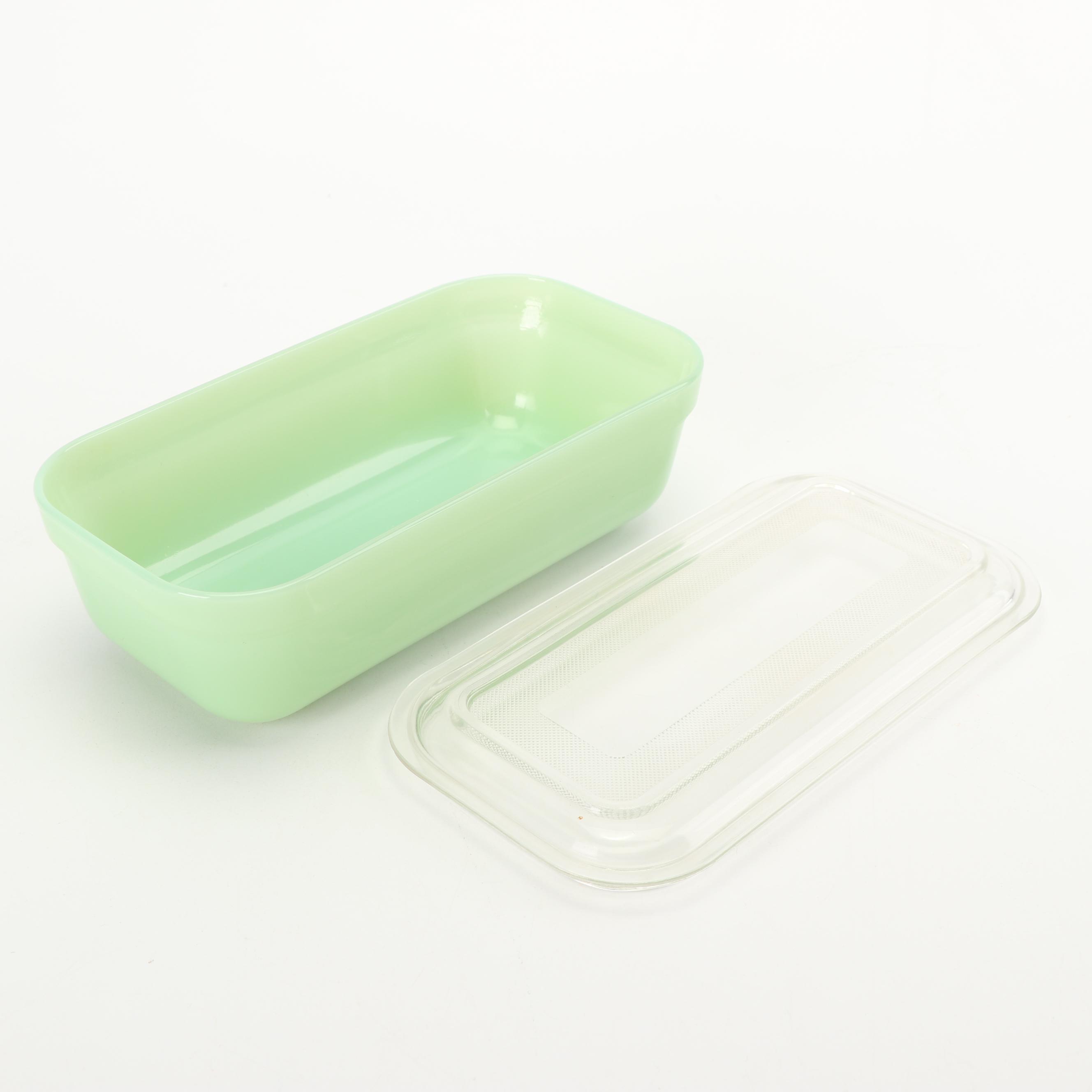 Vintage Anchor Hocking Fire-King "Jade Ite" Refrigerator Dishes