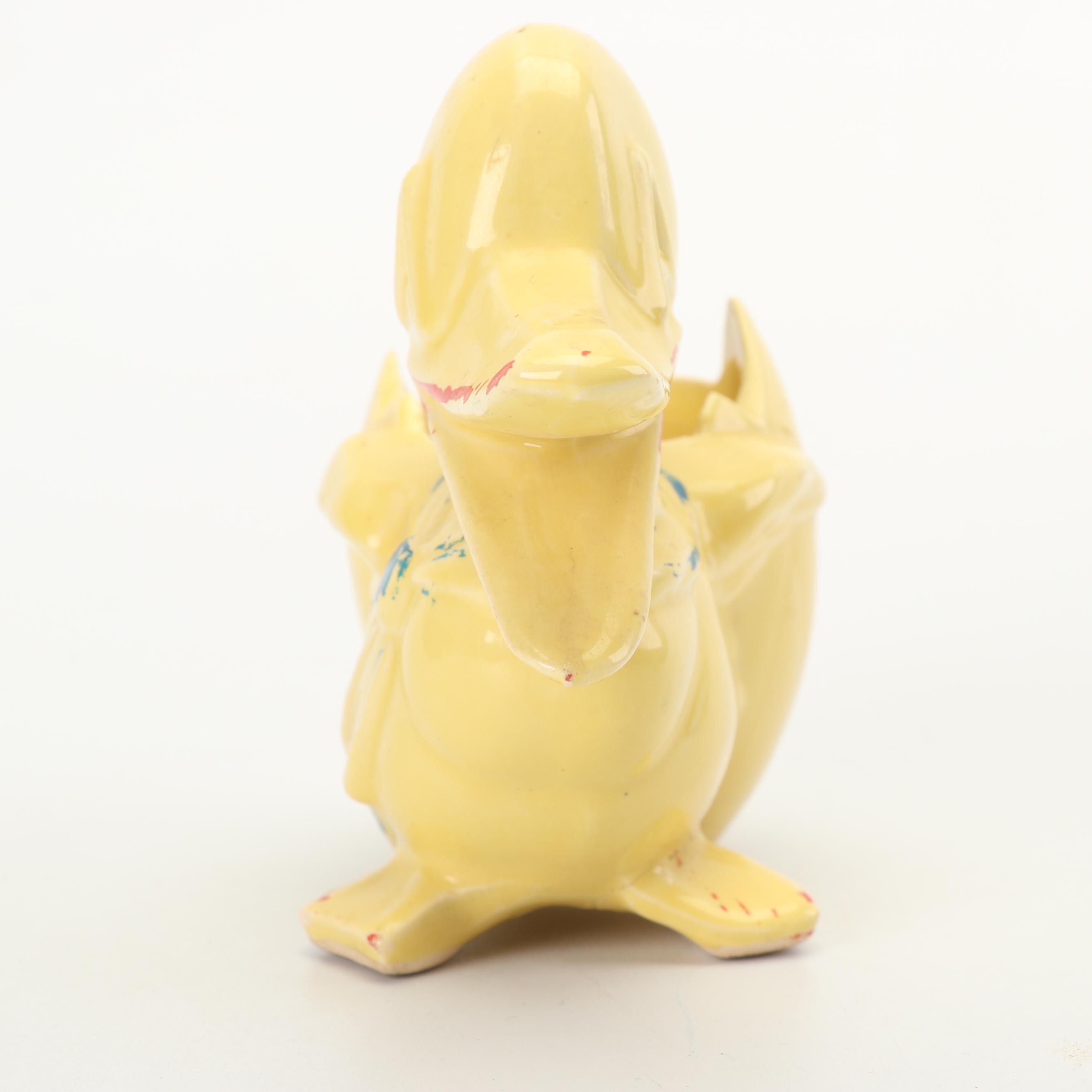 McCoy Duck Planter and Van Tellingen Hugging Duck Salt and Pepper Shakers