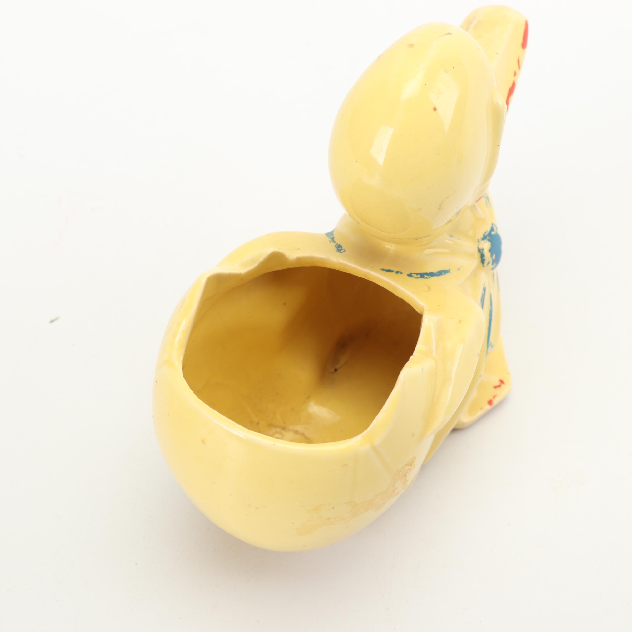 McCoy Duck Planter and Van Tellingen Hugging Duck Salt and Pepper Shakers