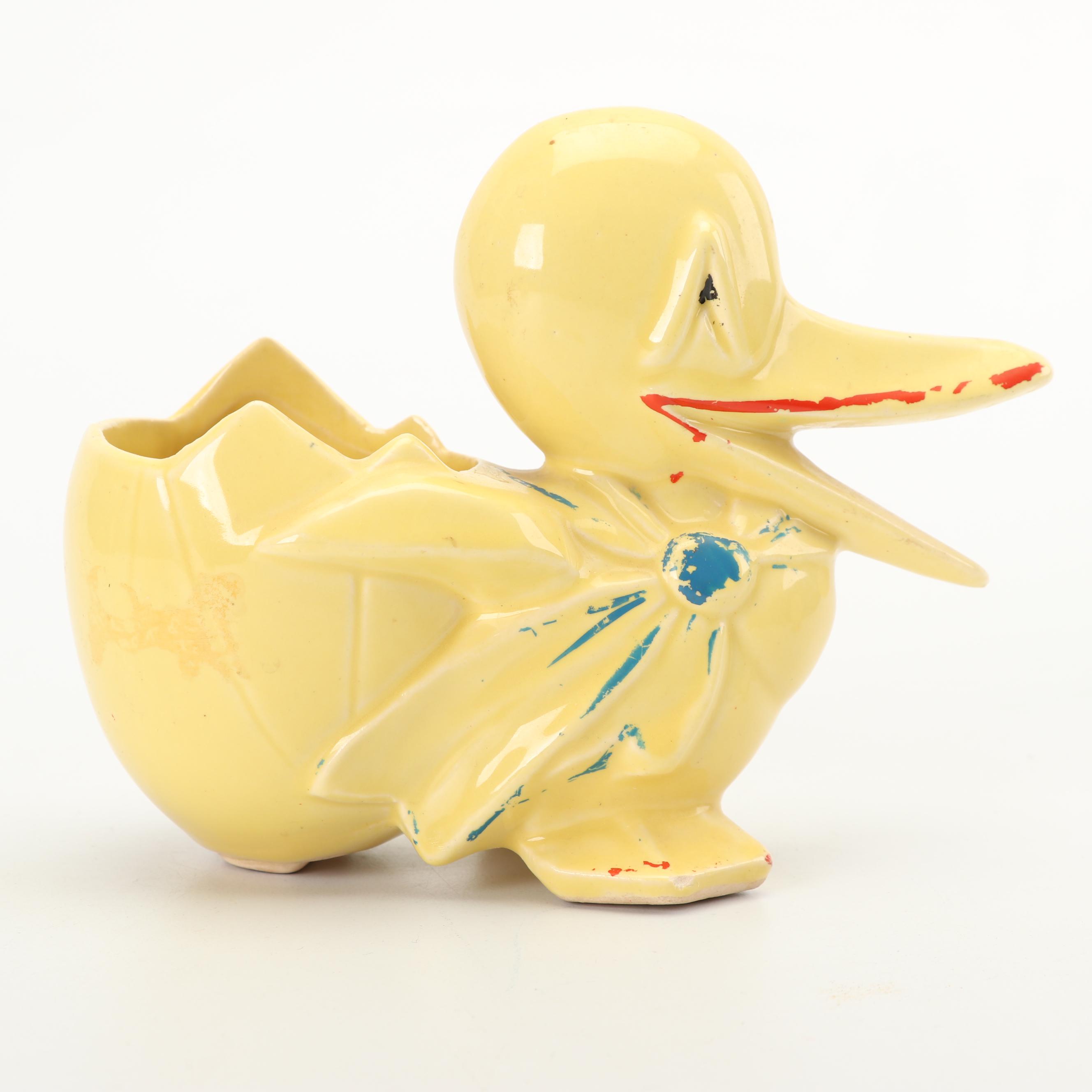 McCoy Duck Planter and Van Tellingen Hugging Duck Salt and Pepper Shakers