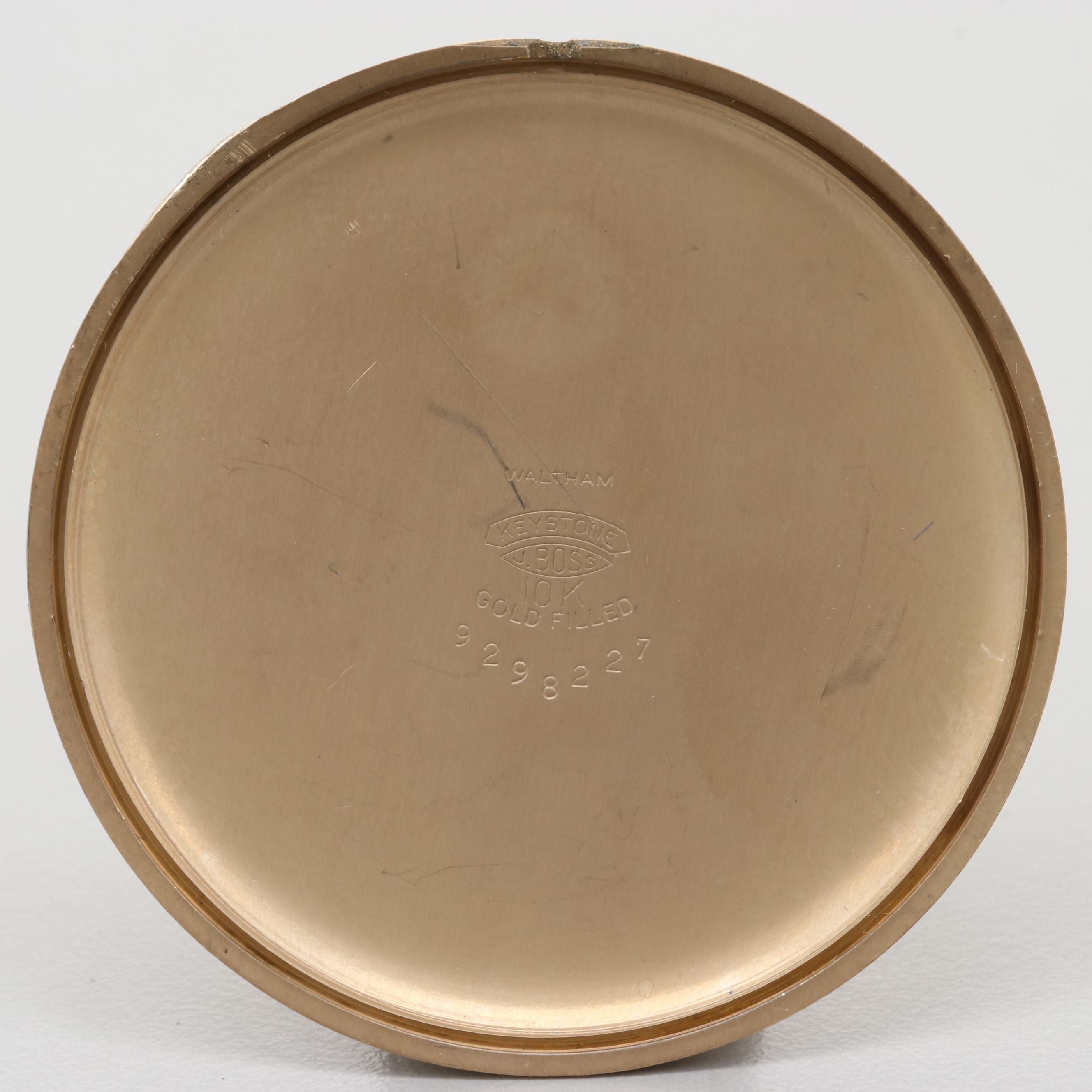 Waltham 10K Gold Filled Pocket Watch With Pocket Knife Fob Chain, 1944