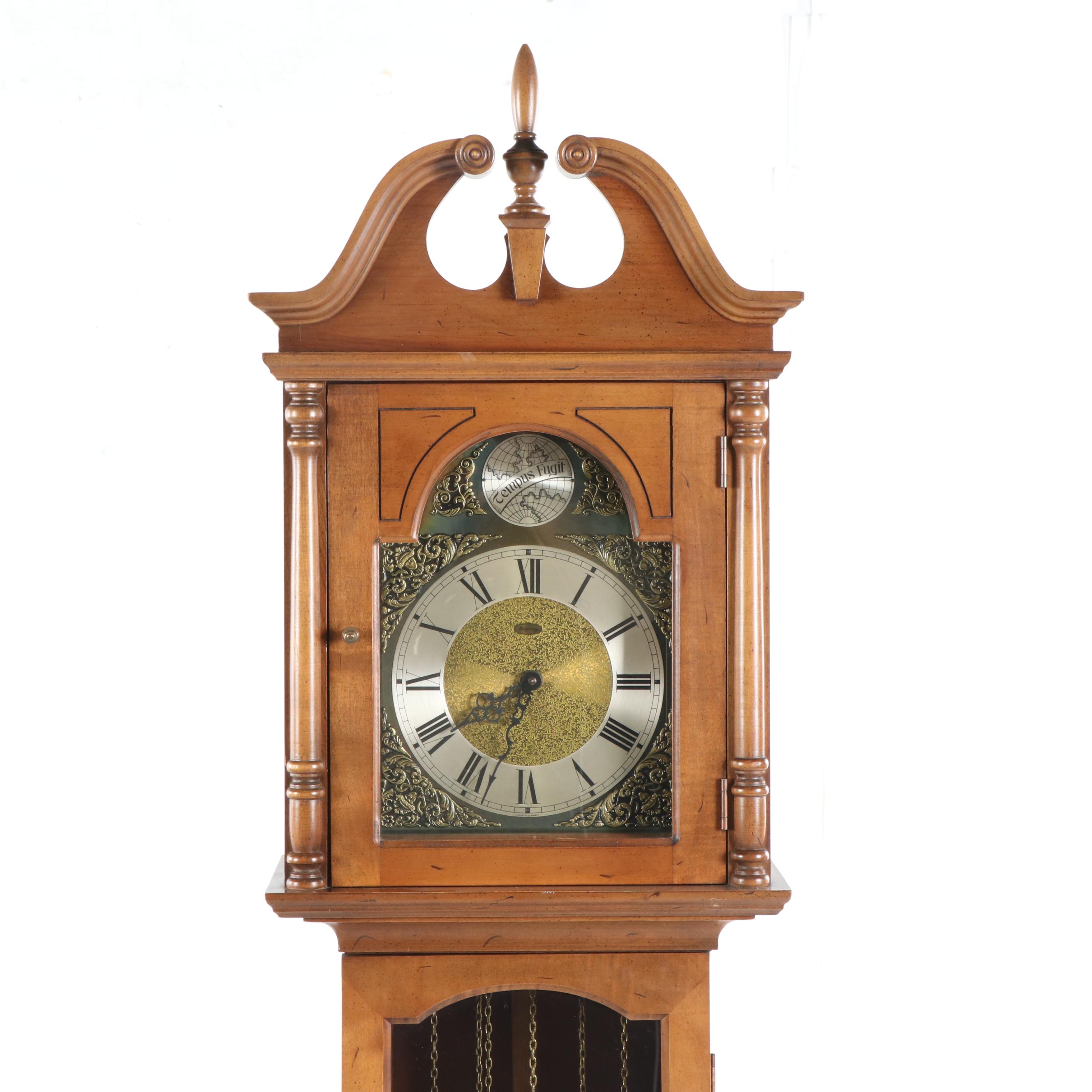 Ridgeway Chippendale Style Grandmother Clock with Westminster Chimes