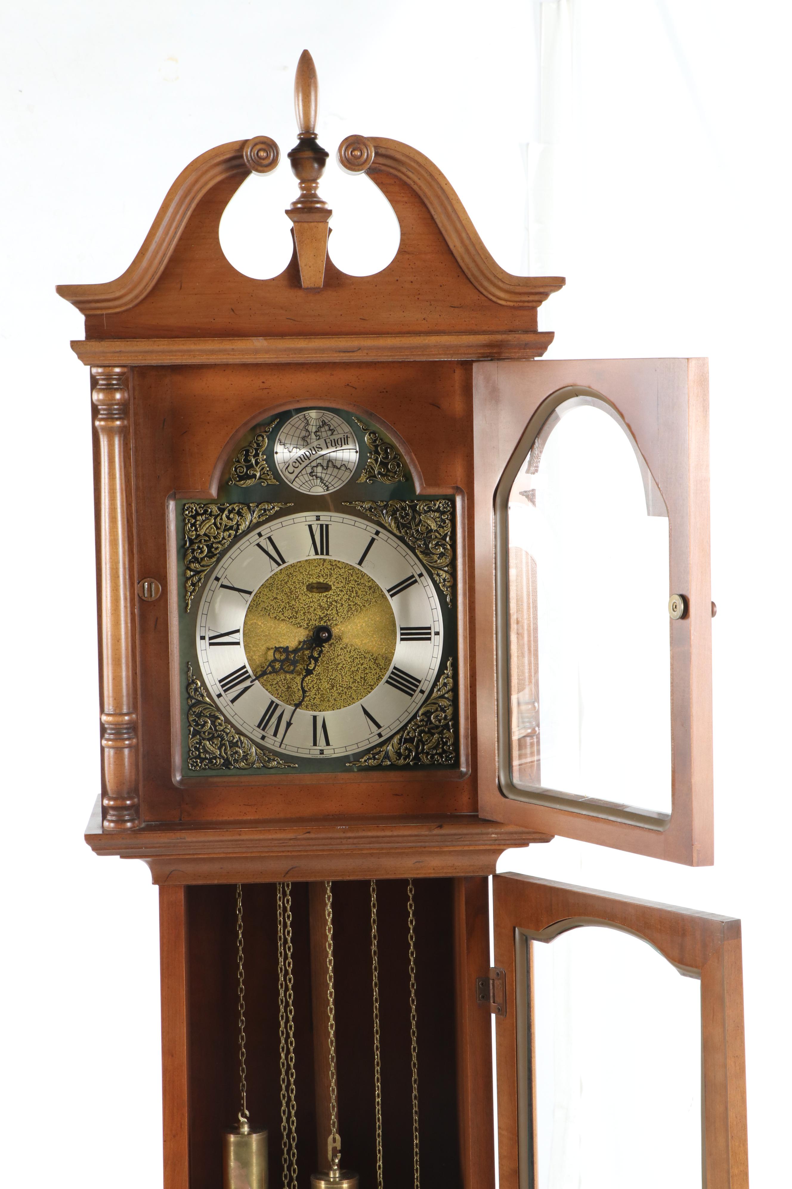 Ridgeway Chippendale Style Grandmother Clock with Westminster Chimes