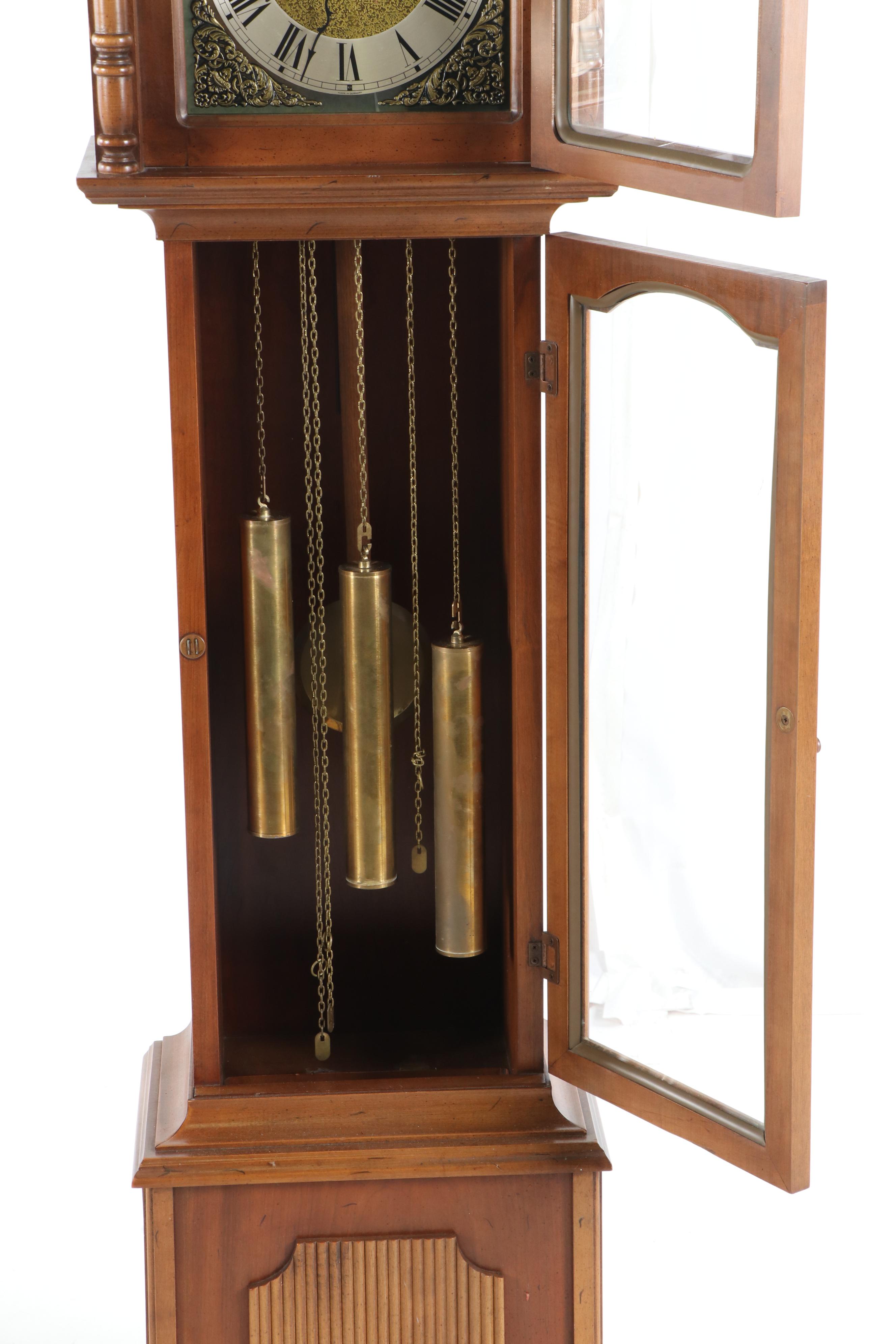 Ridgeway Chippendale Style Grandmother Clock with Westminster Chimes