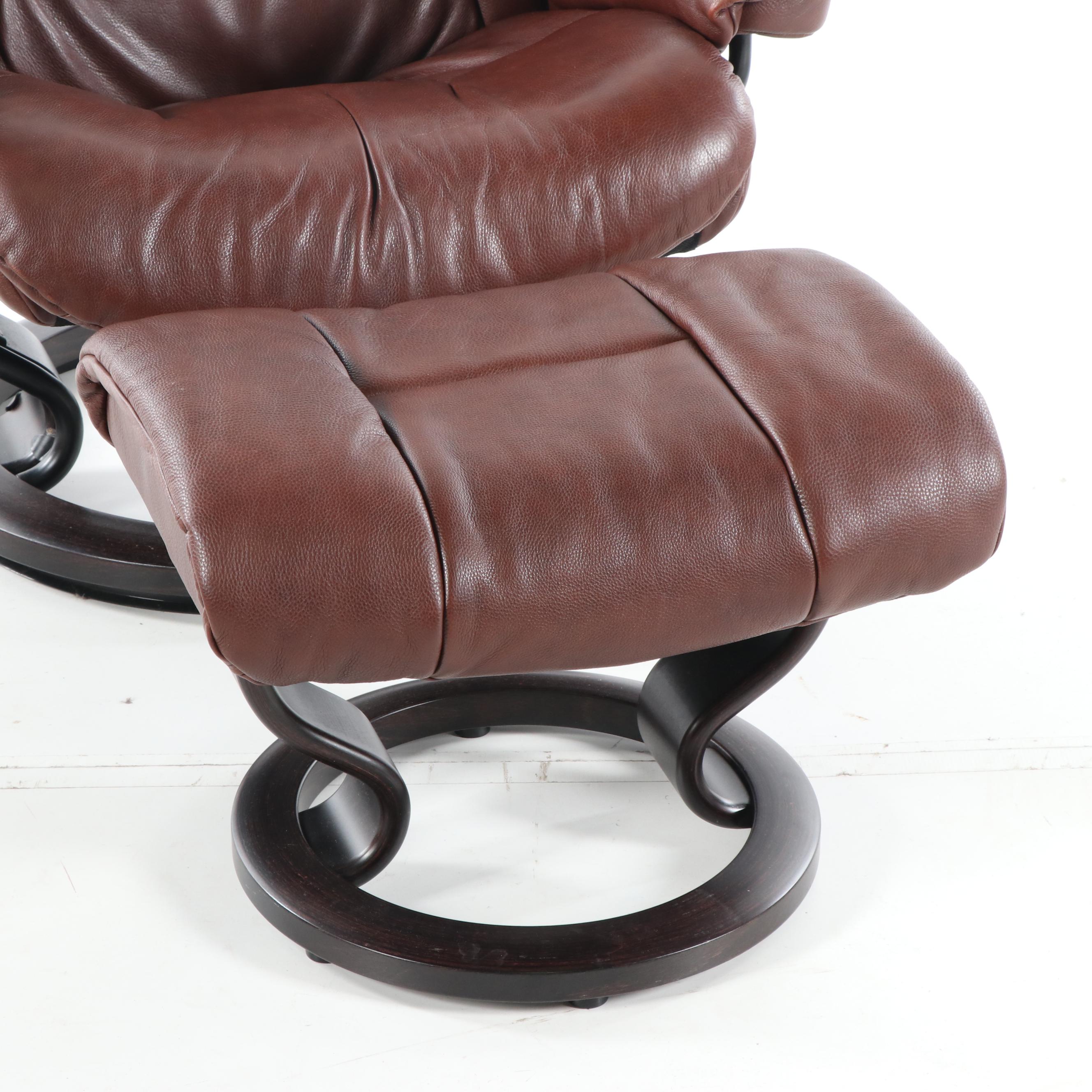 Ekornes Stressless "Reno" Lounge Chair and Ottoman, 21st Century