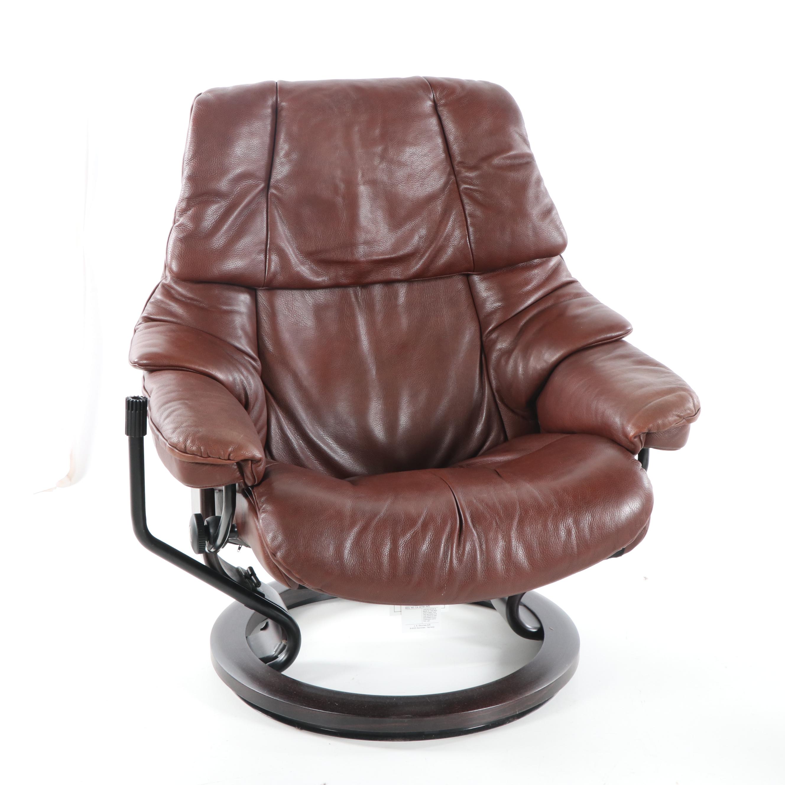 Ekornes Stressless "Reno" Lounge Chair and Ottoman, 21st Century