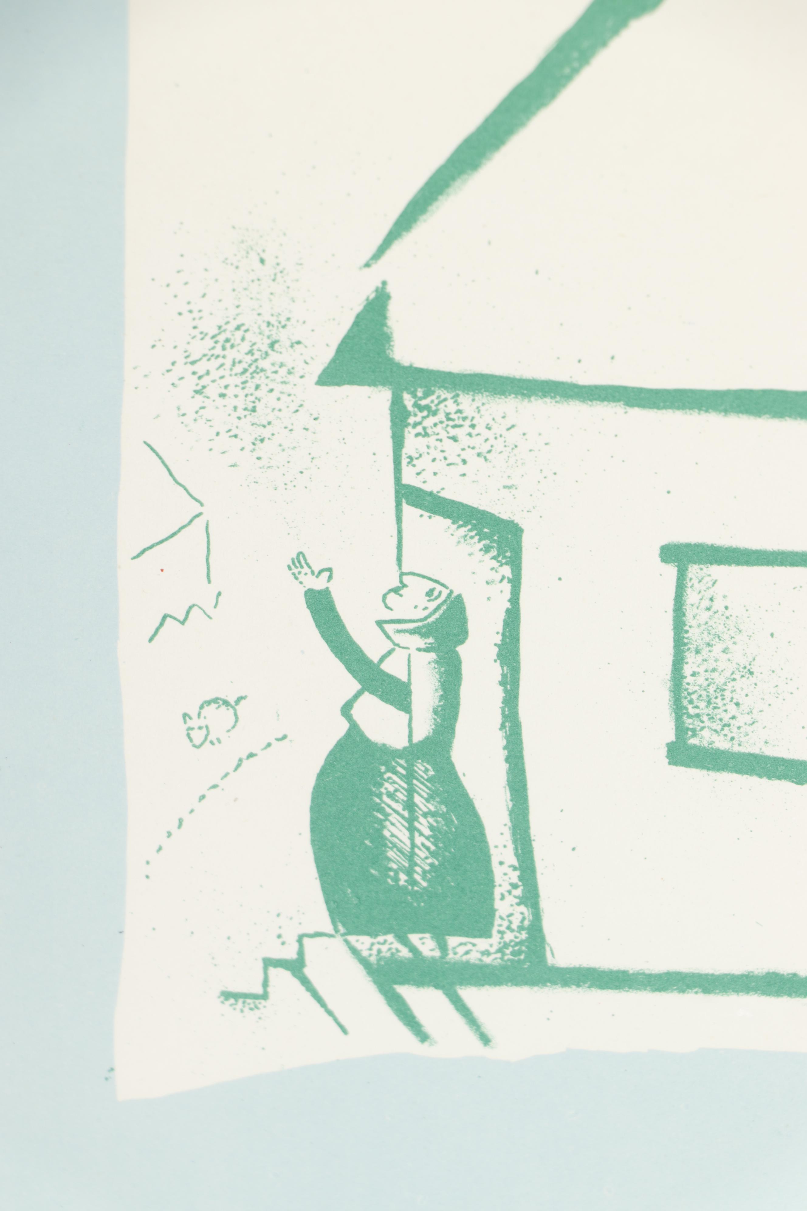 Marc Chagall Lithograph "The House in My Village"