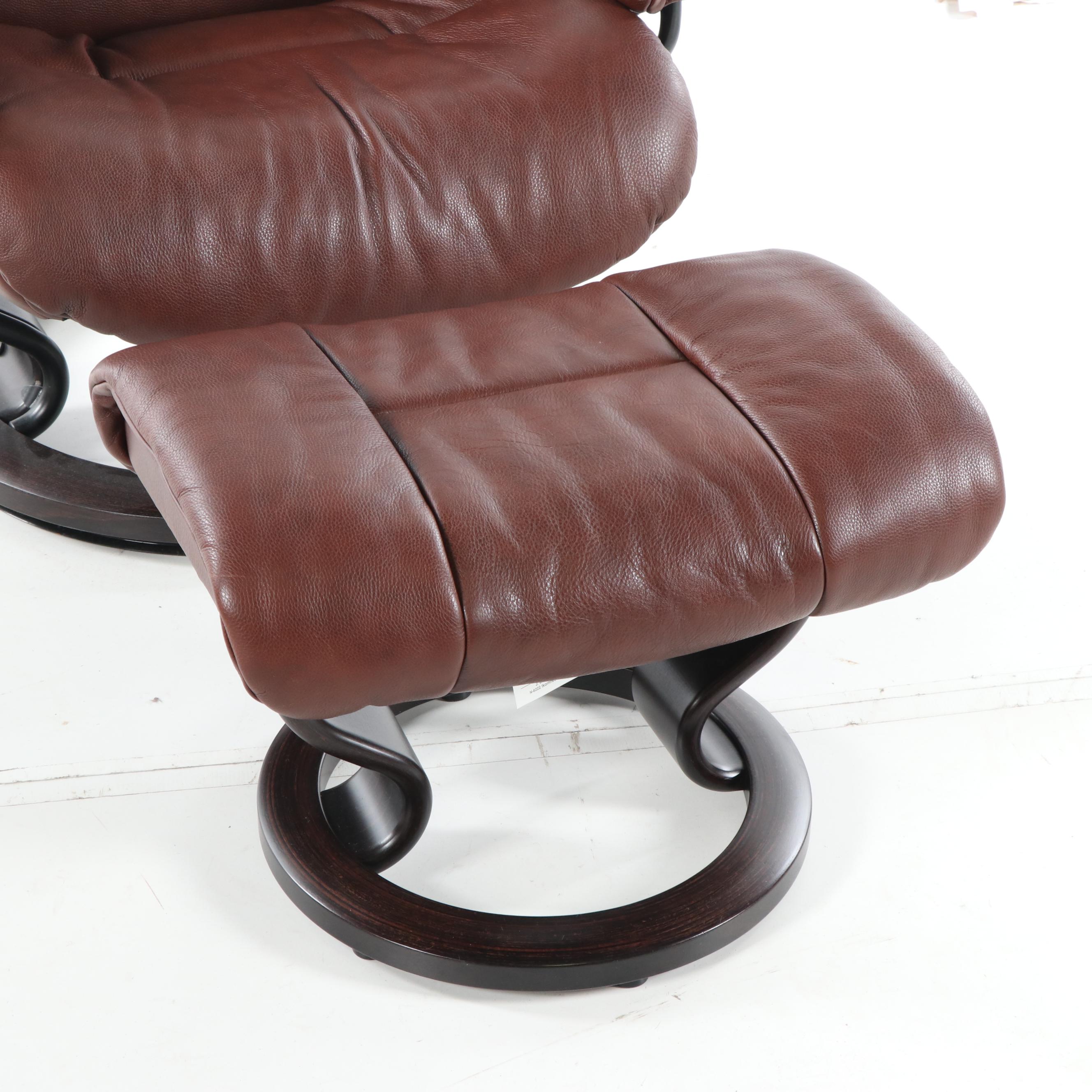 Ekornes Stressless "Reno" Lounge Chair and Ottoman, 21st Century
