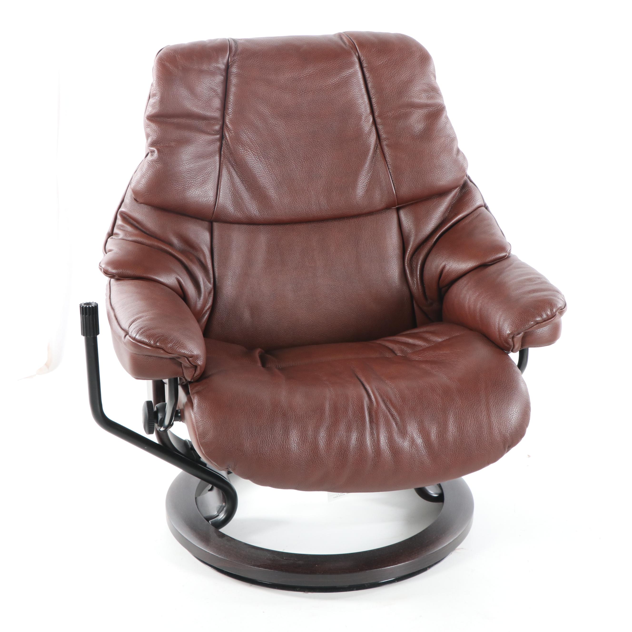 Ekornes Stressless "Reno" Lounge Chair and Ottoman, 21st Century