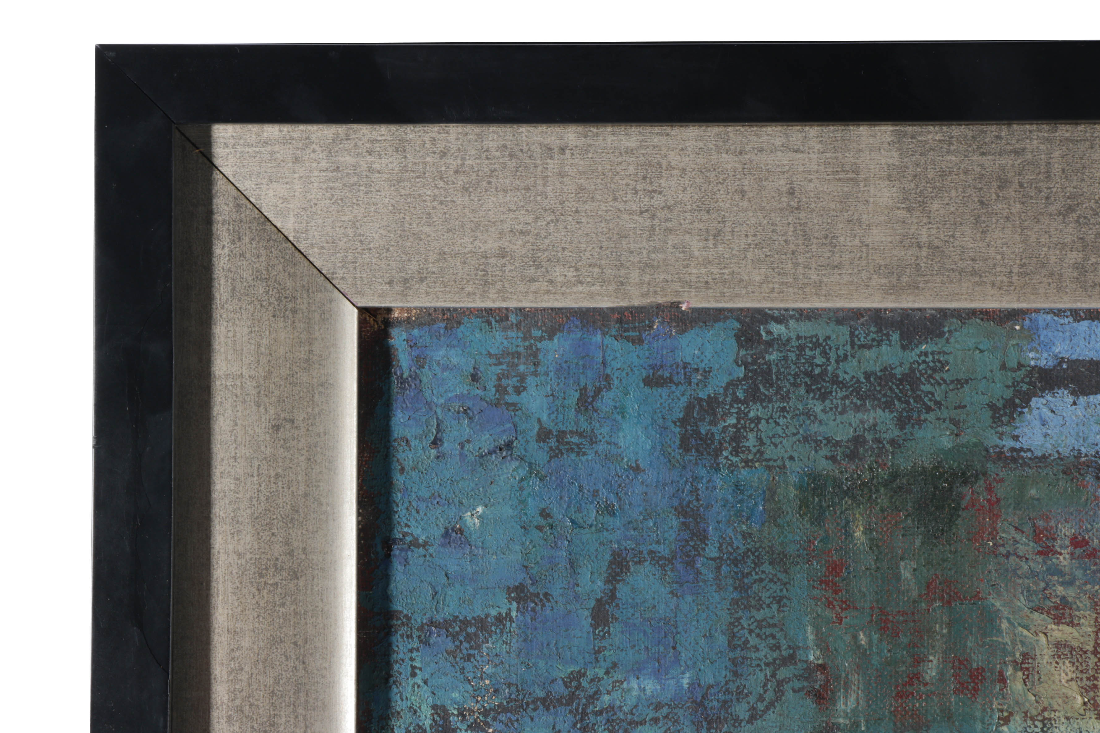 Joseph Meert 1952  Abstract Oil Painting "Rock Image"