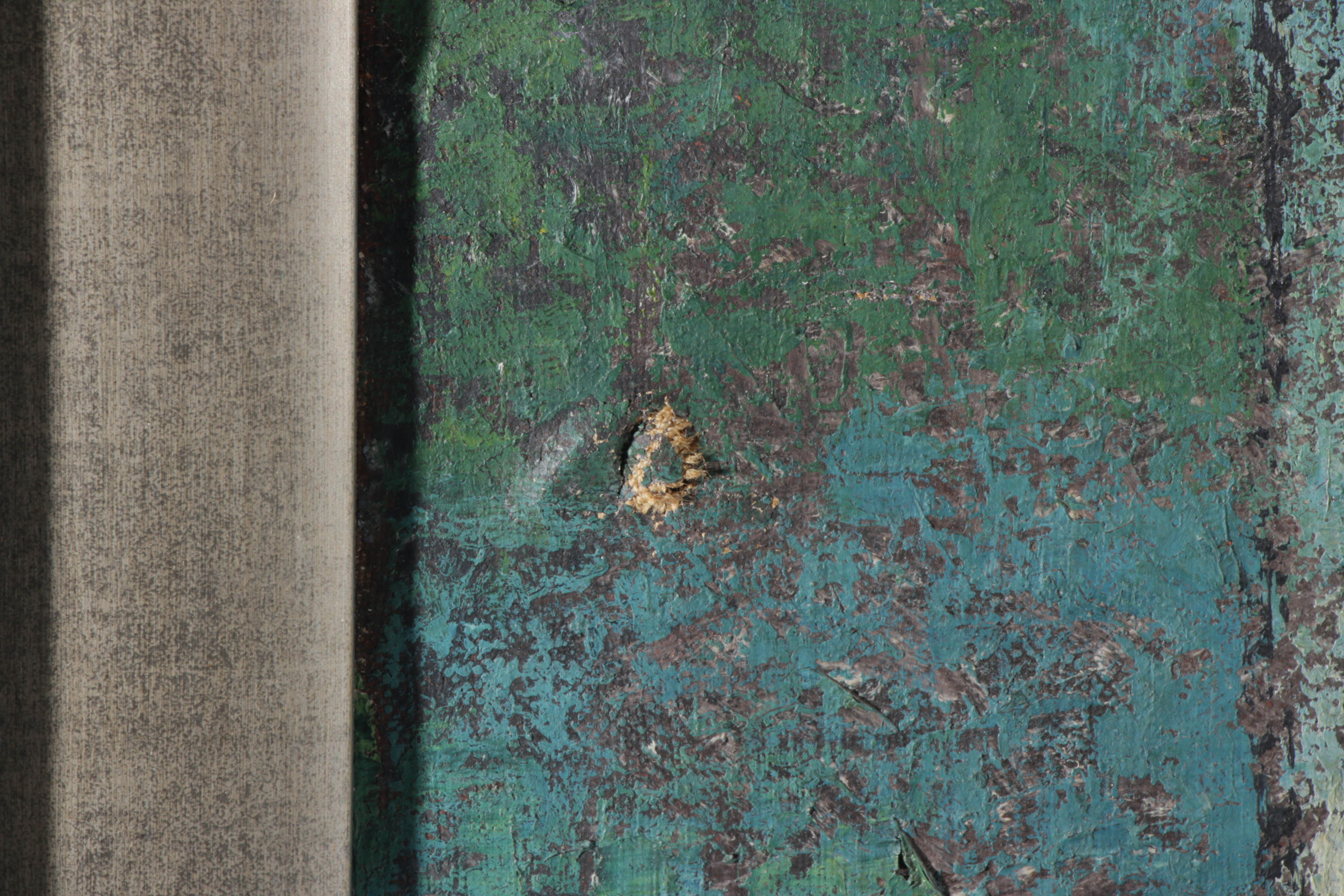 Joseph Meert 1952  Abstract Oil Painting "Rock Image"